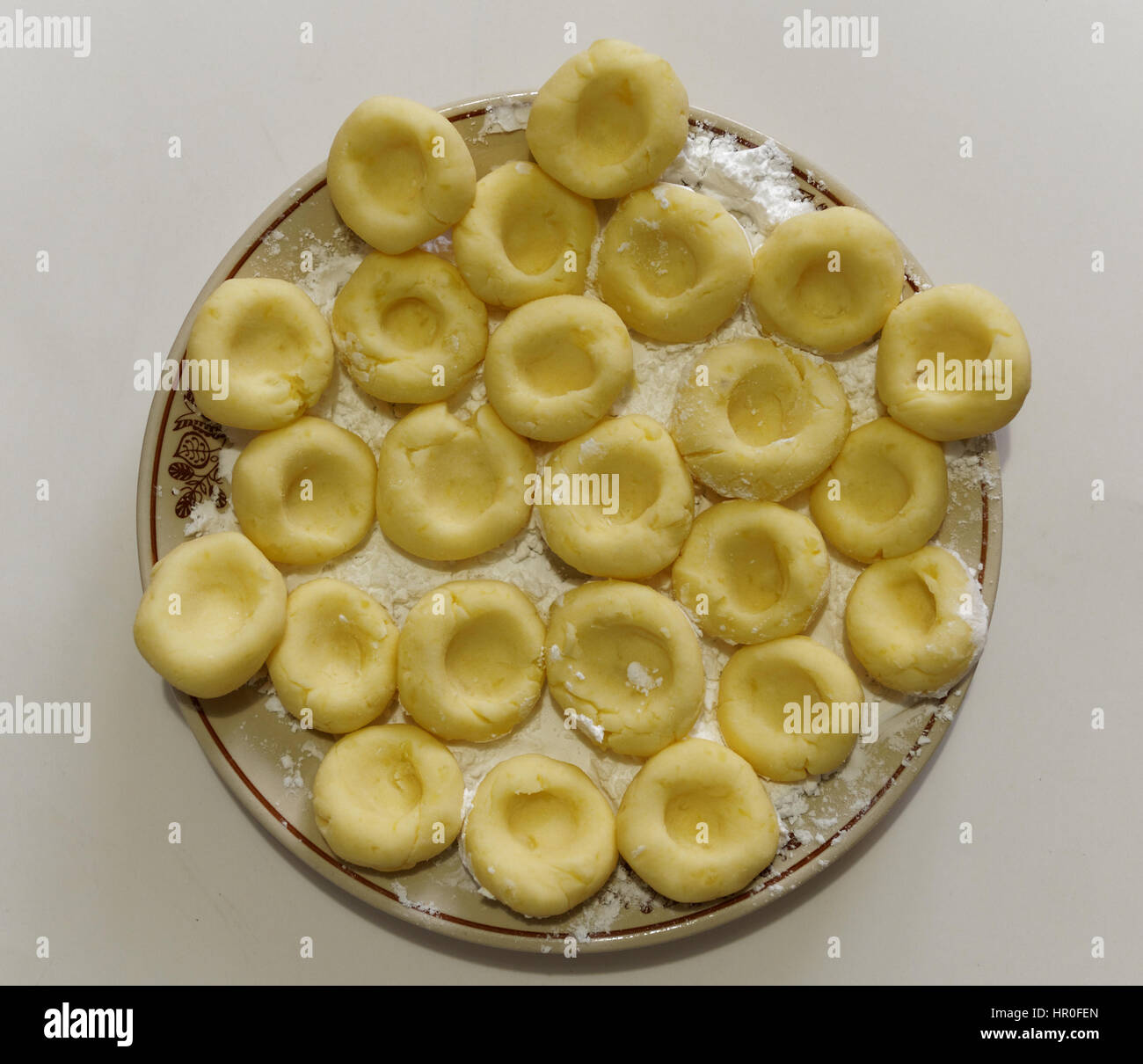 Potatoe food from Polish Cuisine. Kluski slaskie, traditional dish in