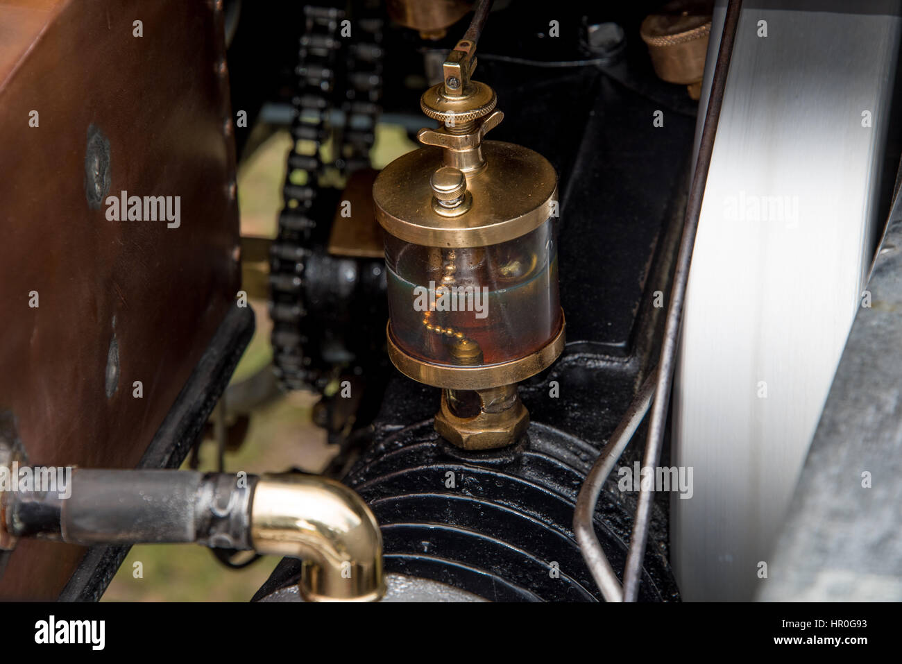 Vintage car engine detail Stock Photo Alamy