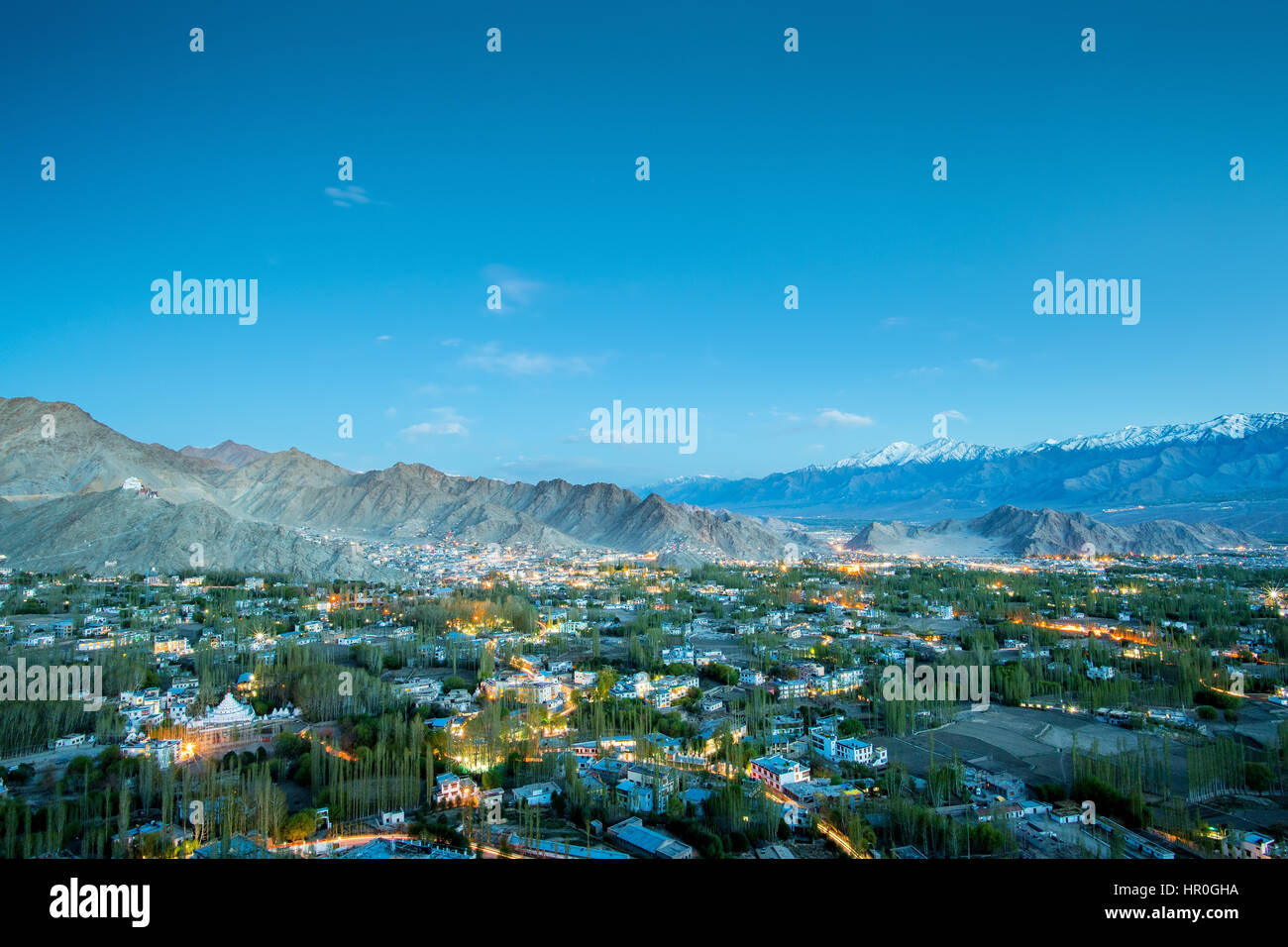 Leh City in Ladakh - Stock Image Stock Photo
