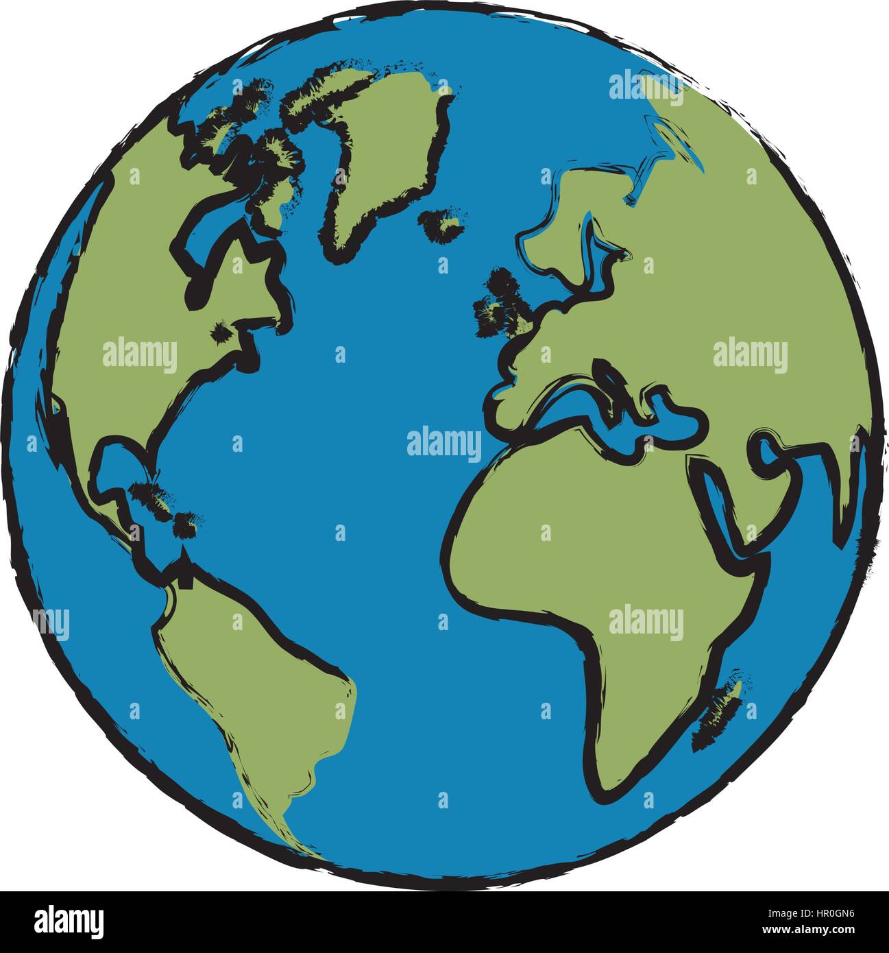 Isolated world earth Stock Vector Image & Art - Alamy