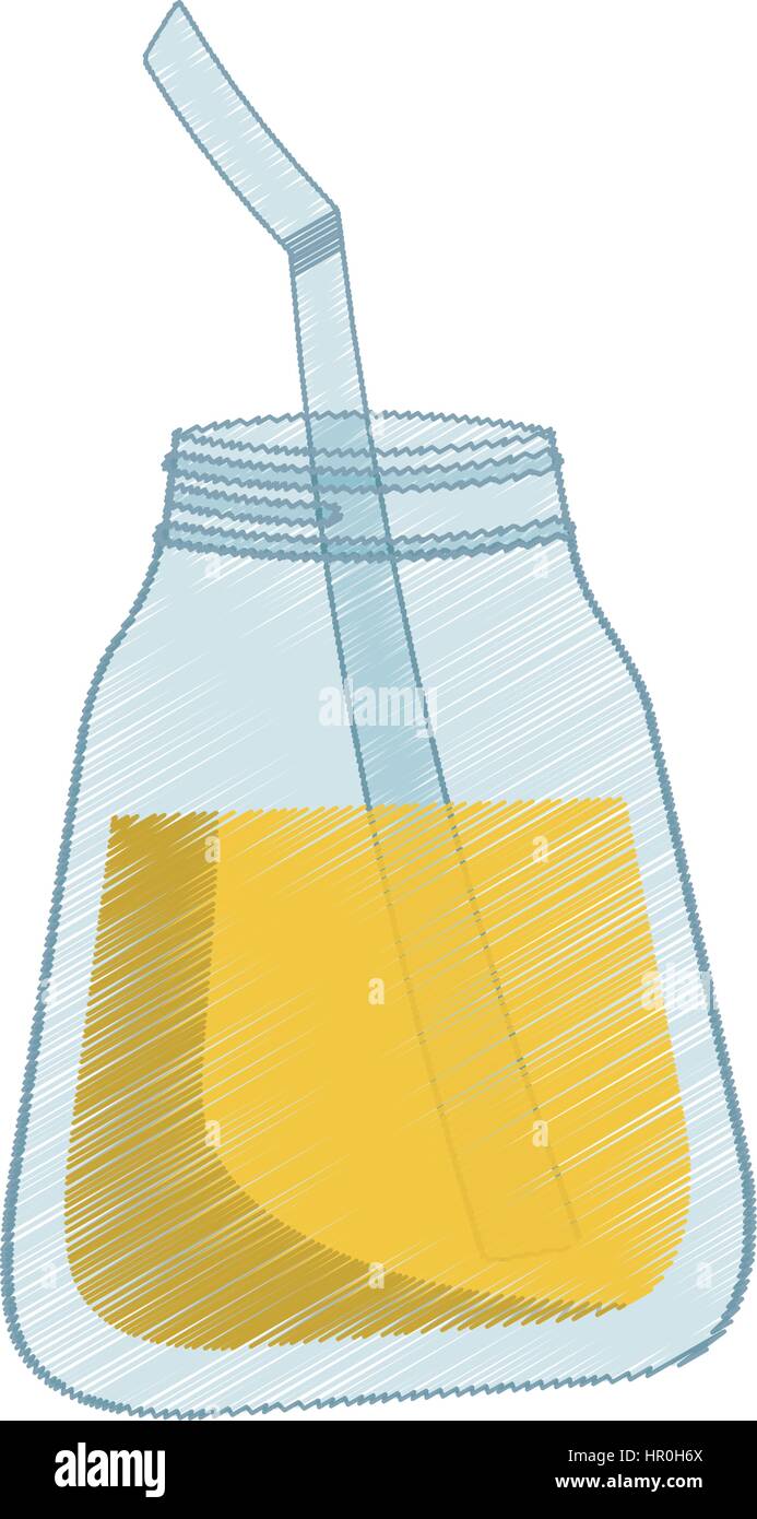 glass jar juice straw Stock Vector Image & Art Alamy