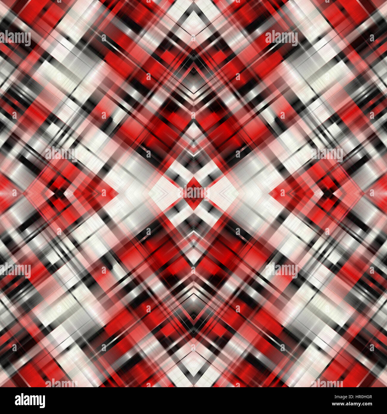 futuristic lines and triangles pattern design red, black and white dominant colors Stock Photo