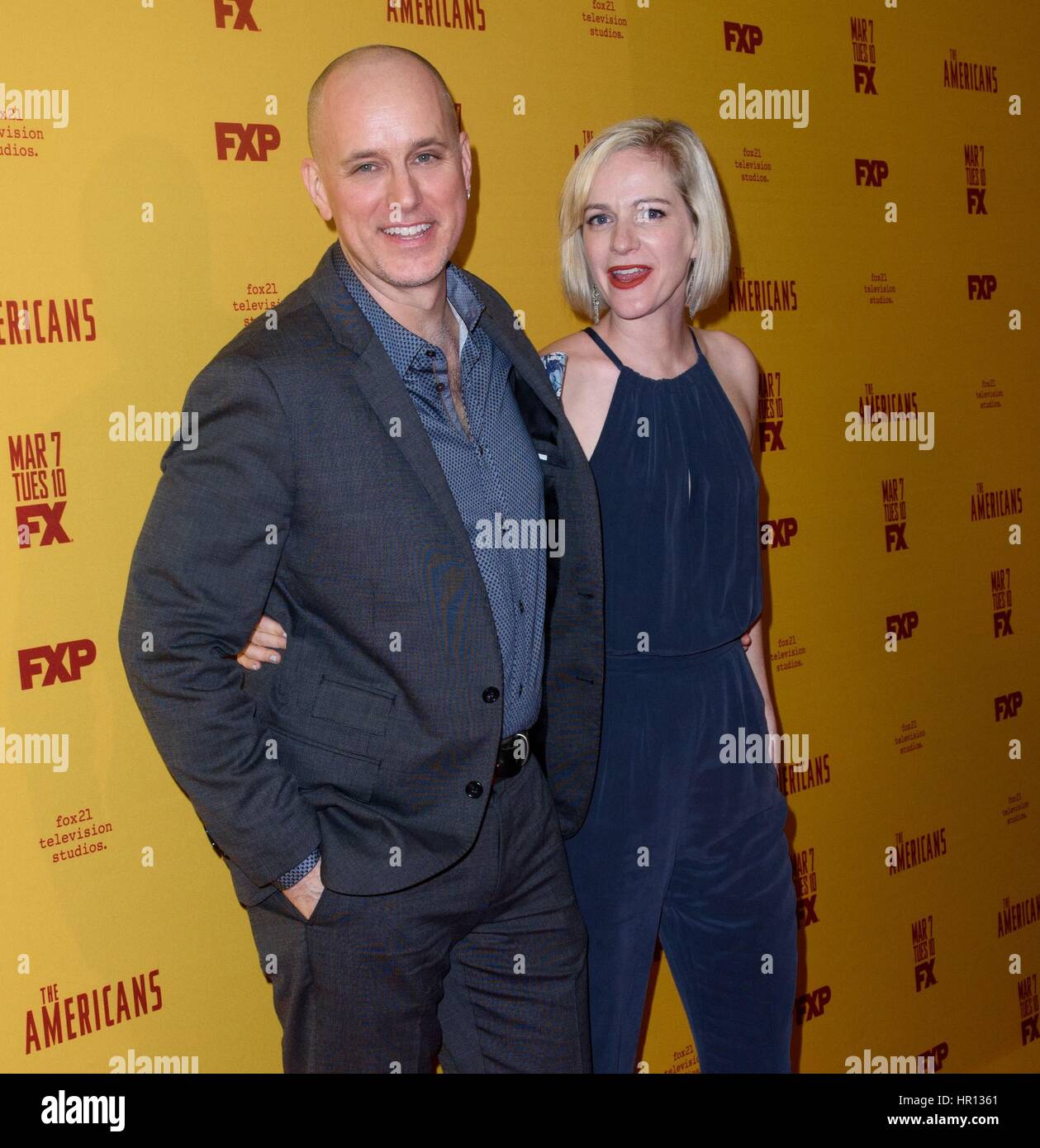 New York, NY, USA. 25th Feb, 2017. Kelly AuCoin, Suzy Jane Hunt at arrivals for THE AMERICANS Season Five Premiere, Directors Guild of America (DGA) Theater, New York, NY February 25, 2017. Credit: RCF/Everett Collection/Alamy Live News Stock Photo