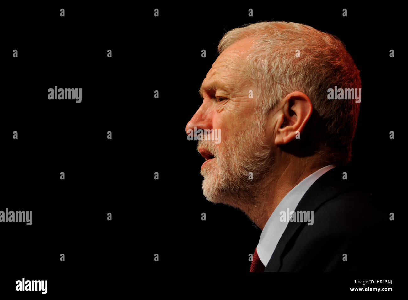 Perth, Scotland, UK. 26th February 2017. Labour leader Jeremy Corbyn addresses the Scottish Labour Party conference in Perth, Credit: Ken Jack/Alamy Live News Stock Photo