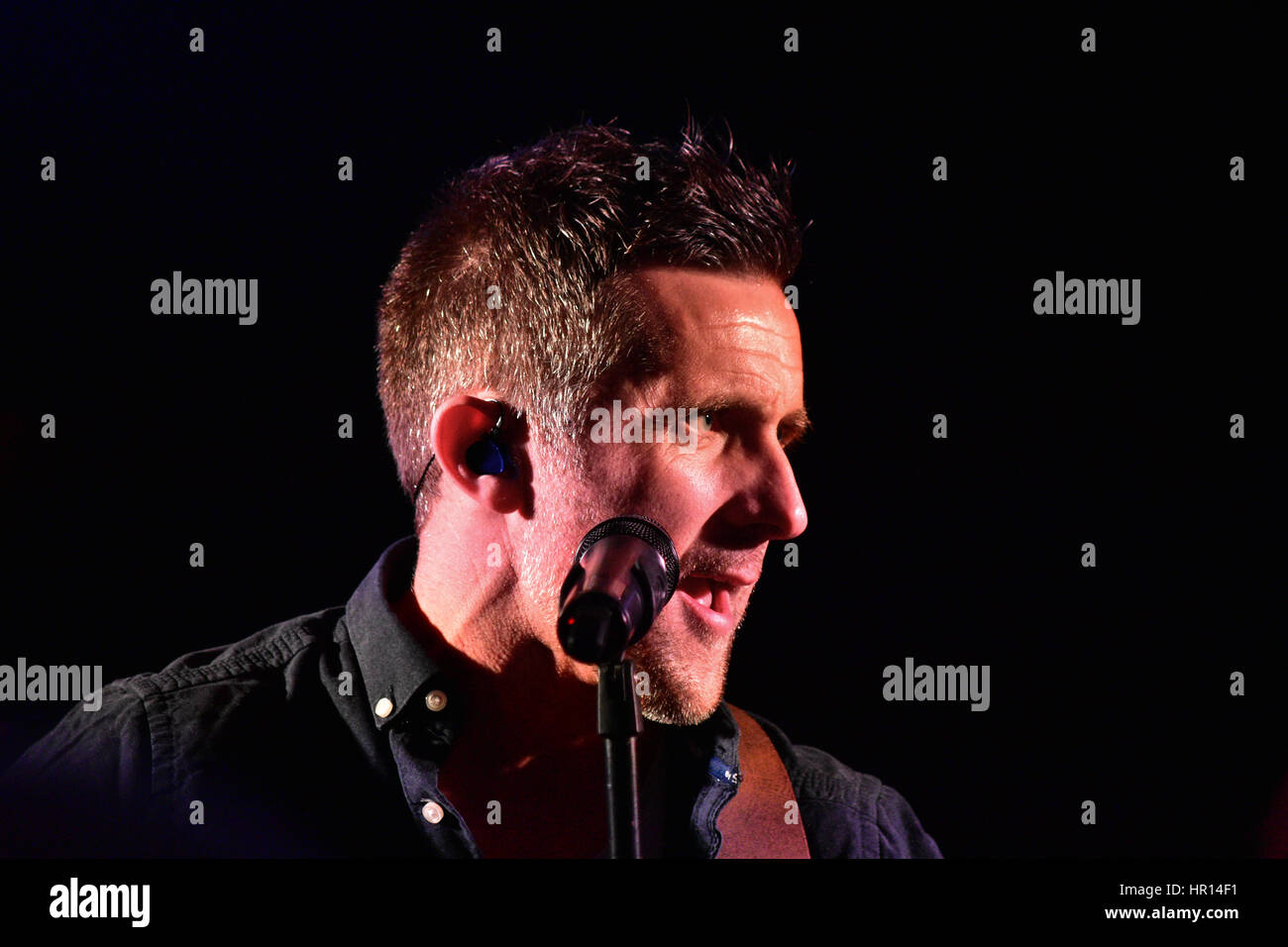 County Tyrone, Northern Ireland. 26th February 2017. Irish Country Music star Johnny Brady live on stage in County Tyrone. Credit: Mark Winter/Alamy Live News Stock Photo