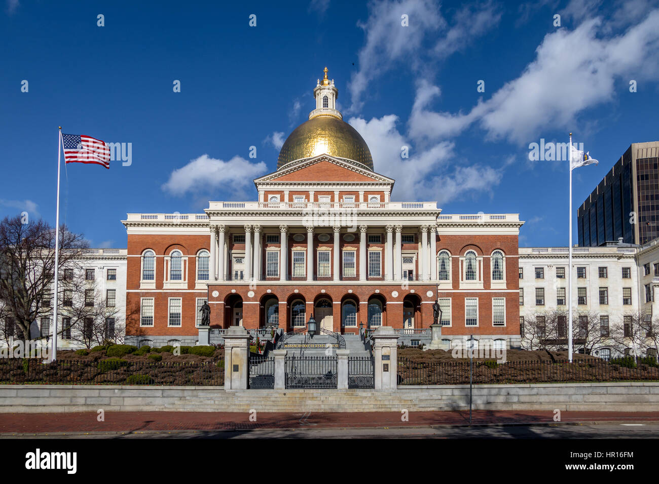 Massachusetts State House - Boston, Massachusetts, USA Stock Photo