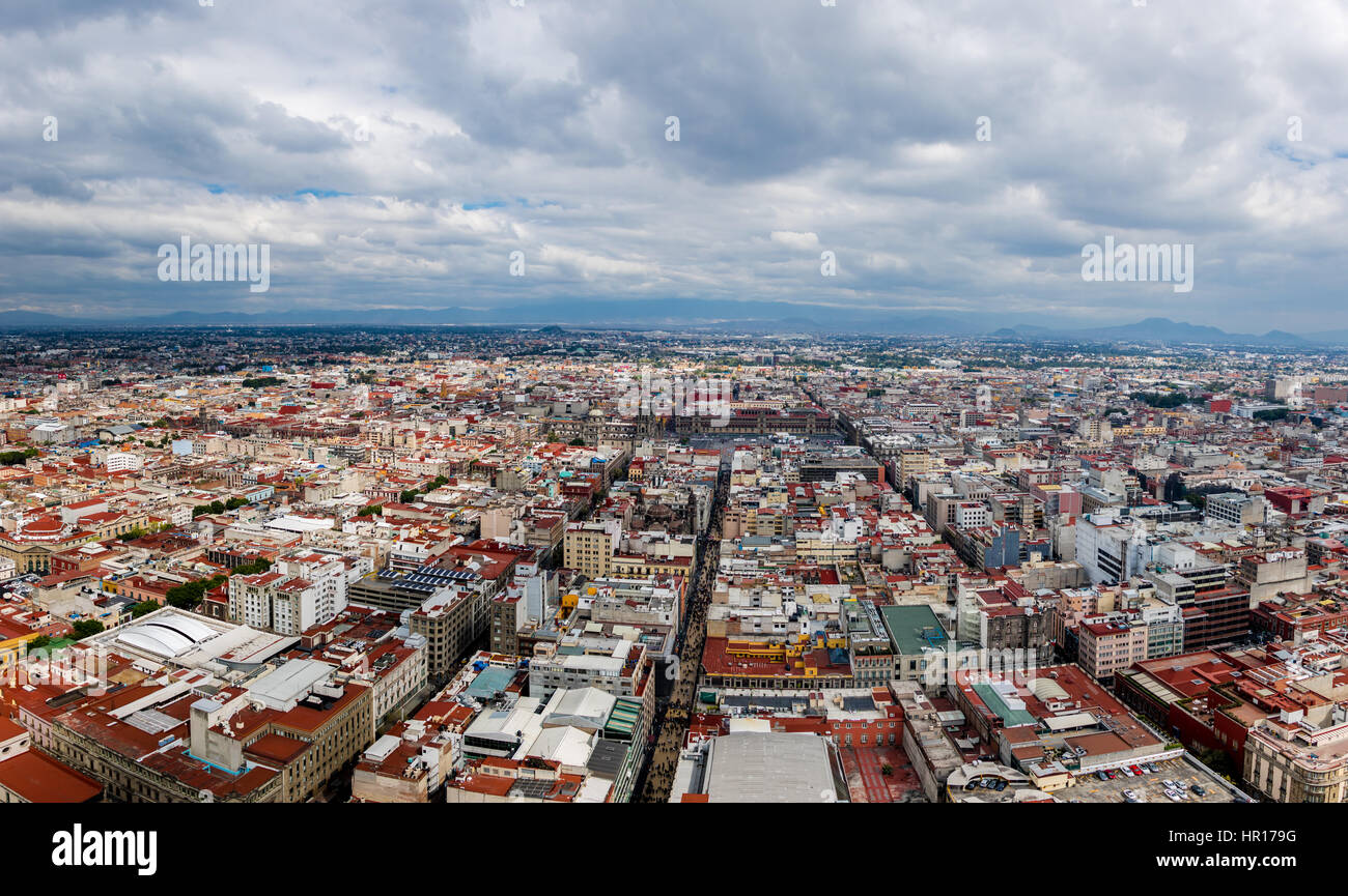 Aerial view of Mexico City - Mexico Stock Photo