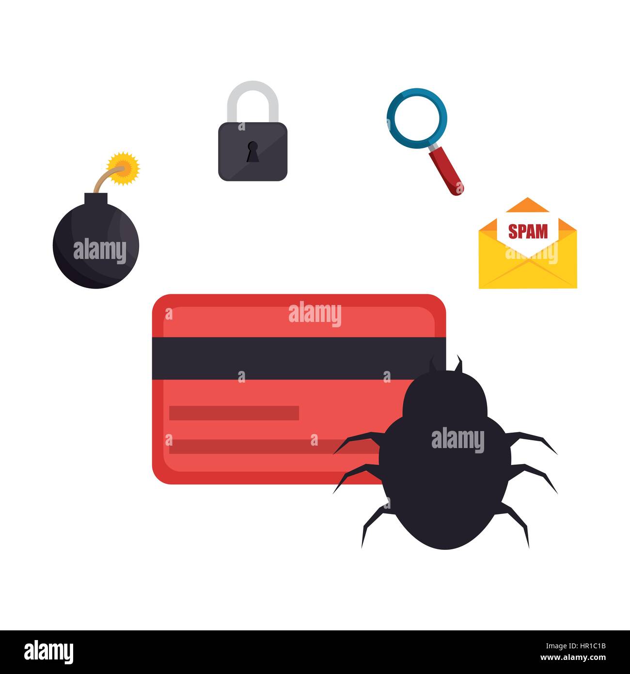 hacking the system concept icons Stock Vector Image & Art - Alamy
