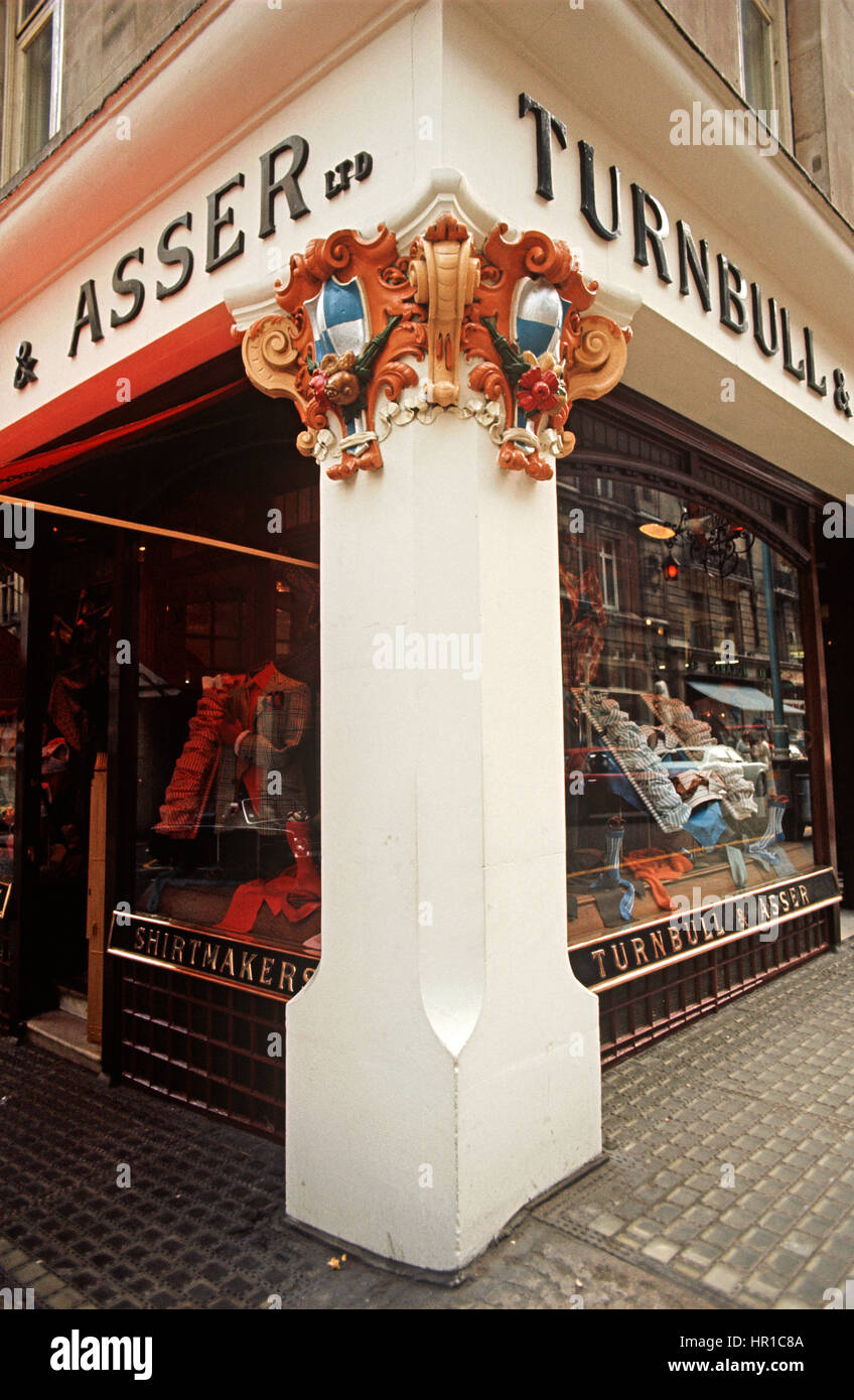 Turnbull and Asser shirtmaker shop, Jermyn Street, London, West End