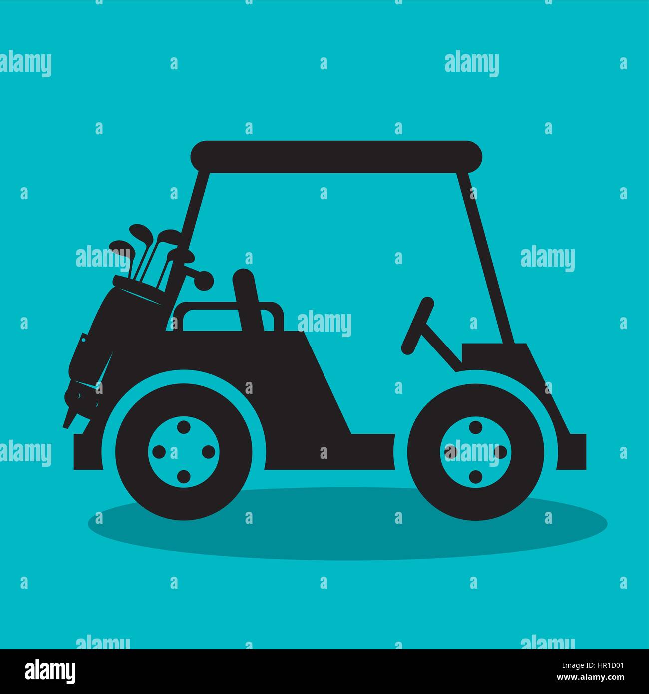 golf sport cart emblem icon Stock Vector Image & Art - Alamy