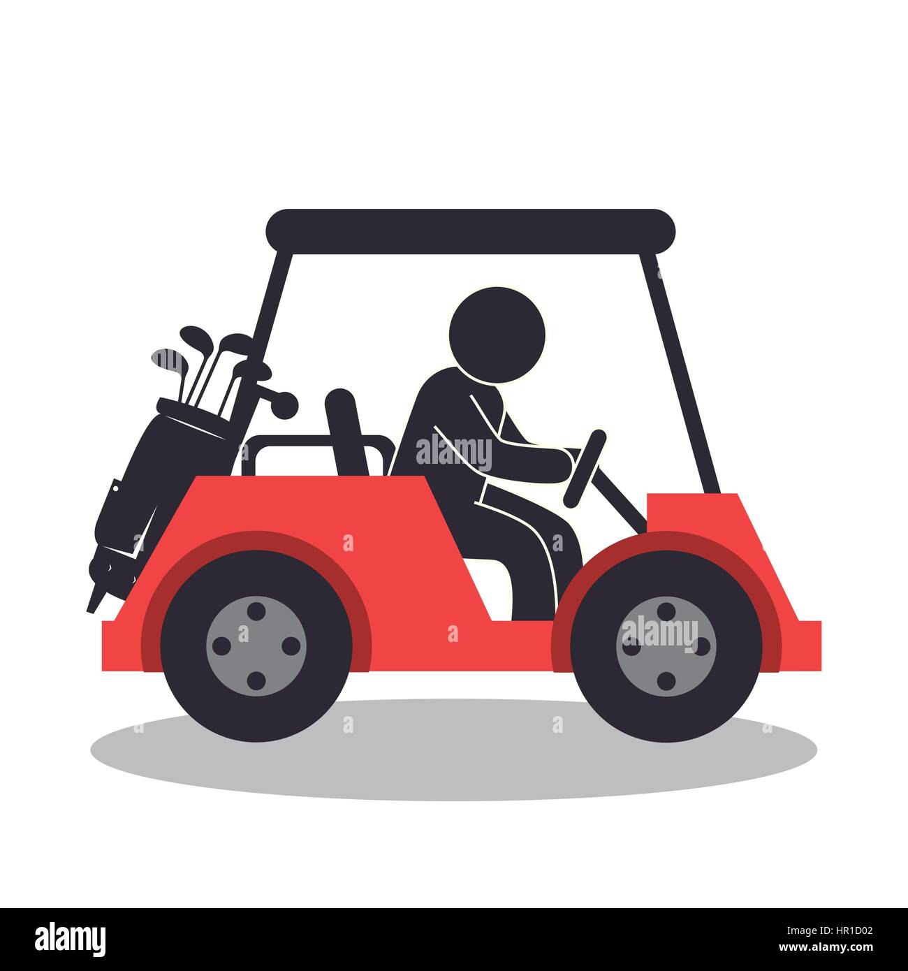 golf sport cart emblem icon Stock Vector Image & Art - Alamy