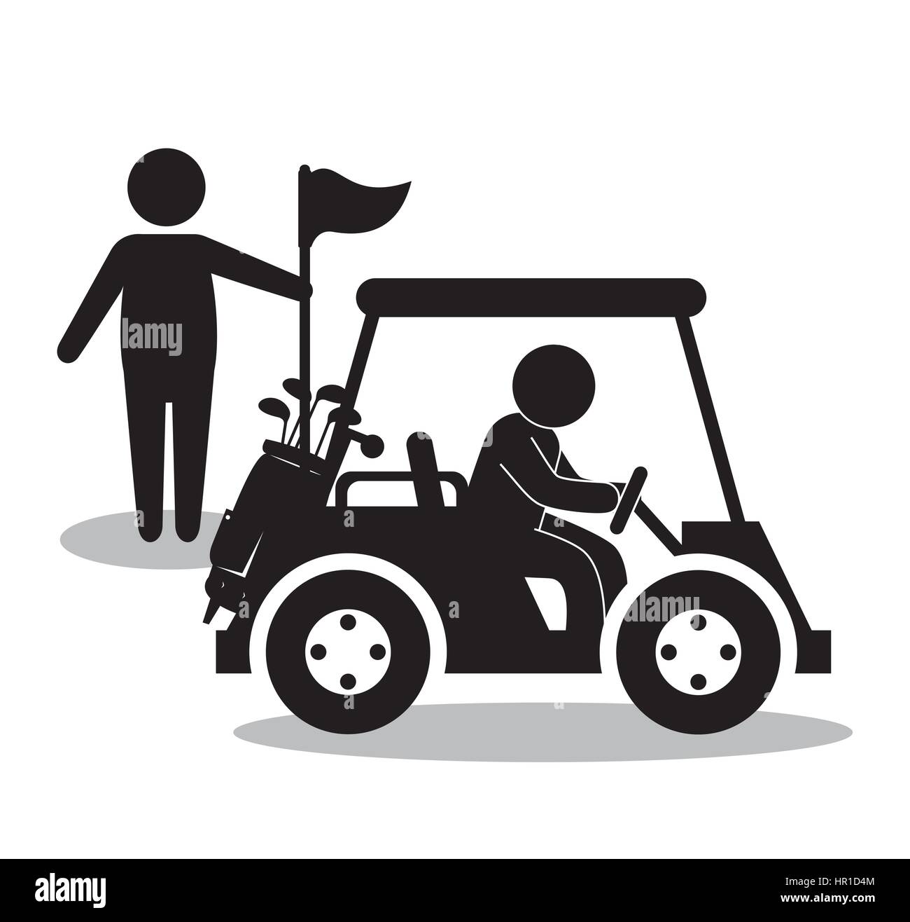 golf sport cart emblem icon Stock Vector Image & Art - Alamy