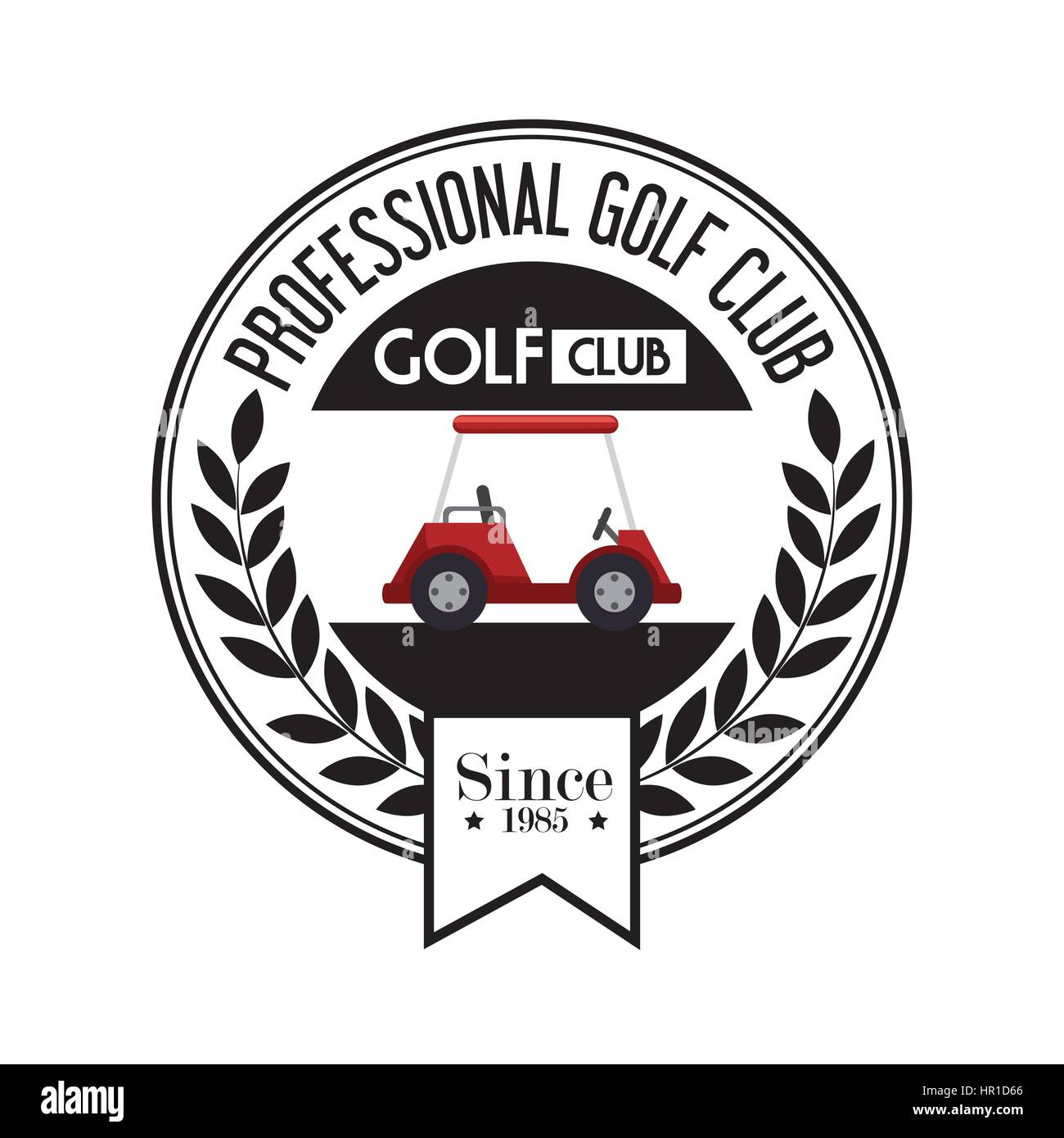 golf sport cart emblem icon Stock Vector Image & Art - Alamy