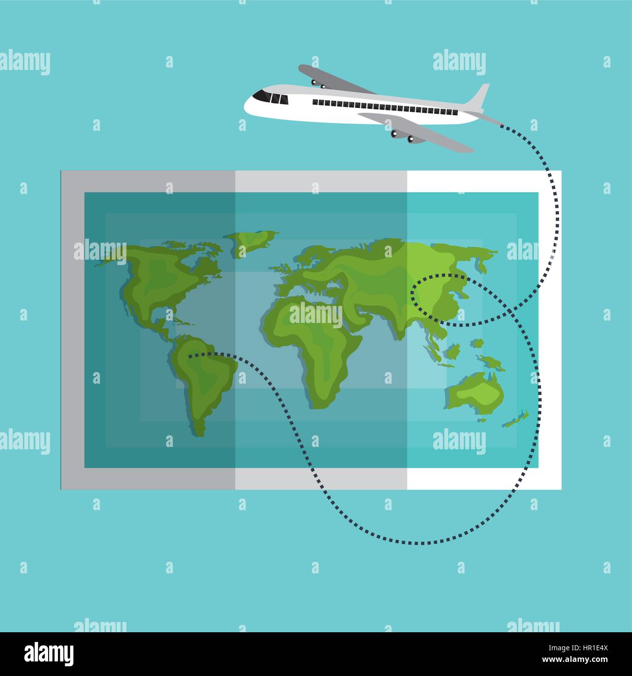 world map paper guide Stock Vector Image & Art - Alamy