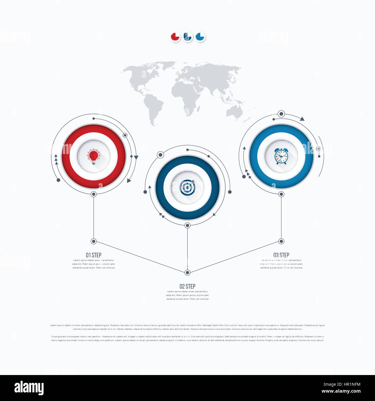 Infographics template 3 options with circle Stock Vector Image & Art ...