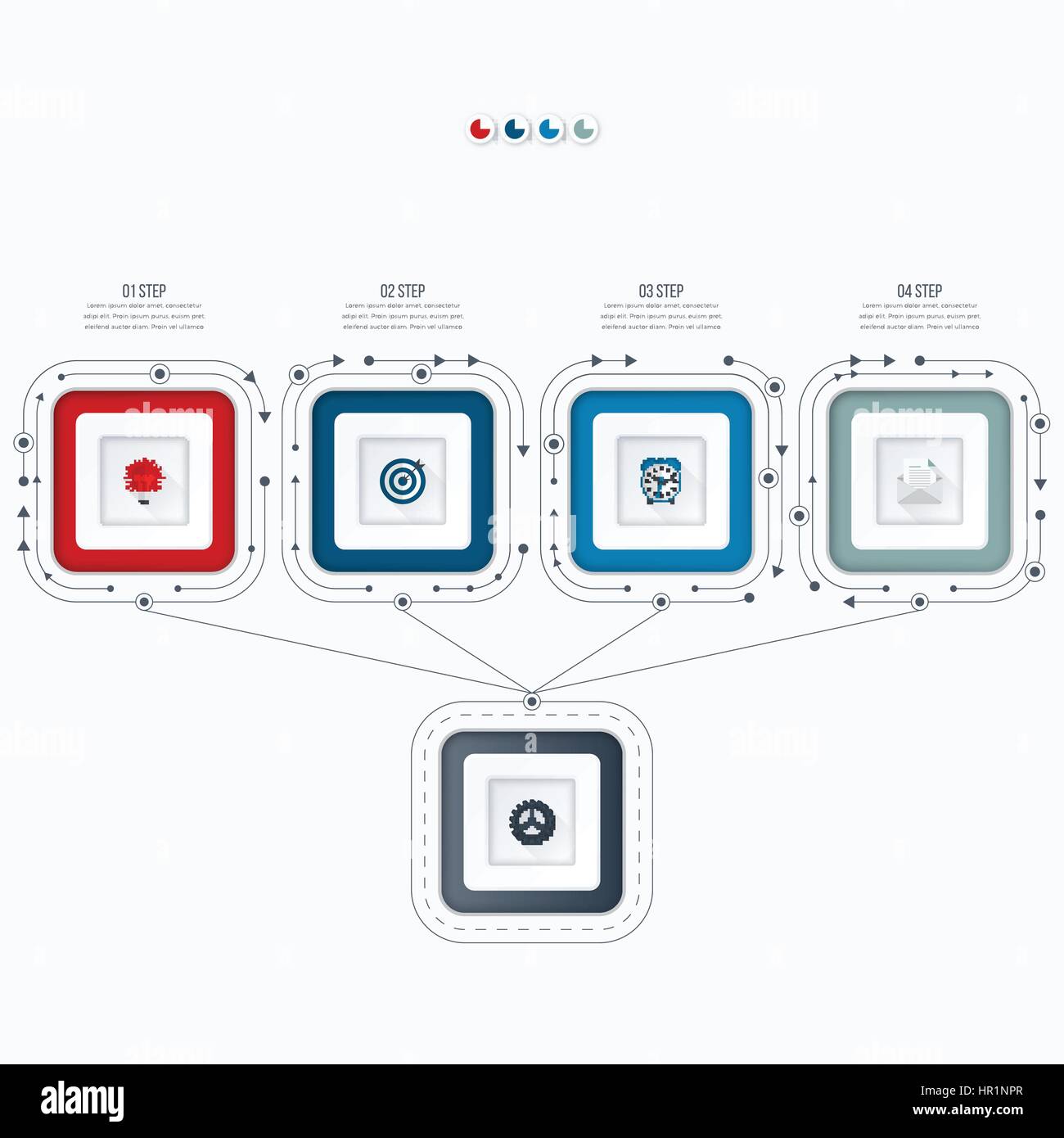 Infographics template four options with square Stock Vector Image & Art ...