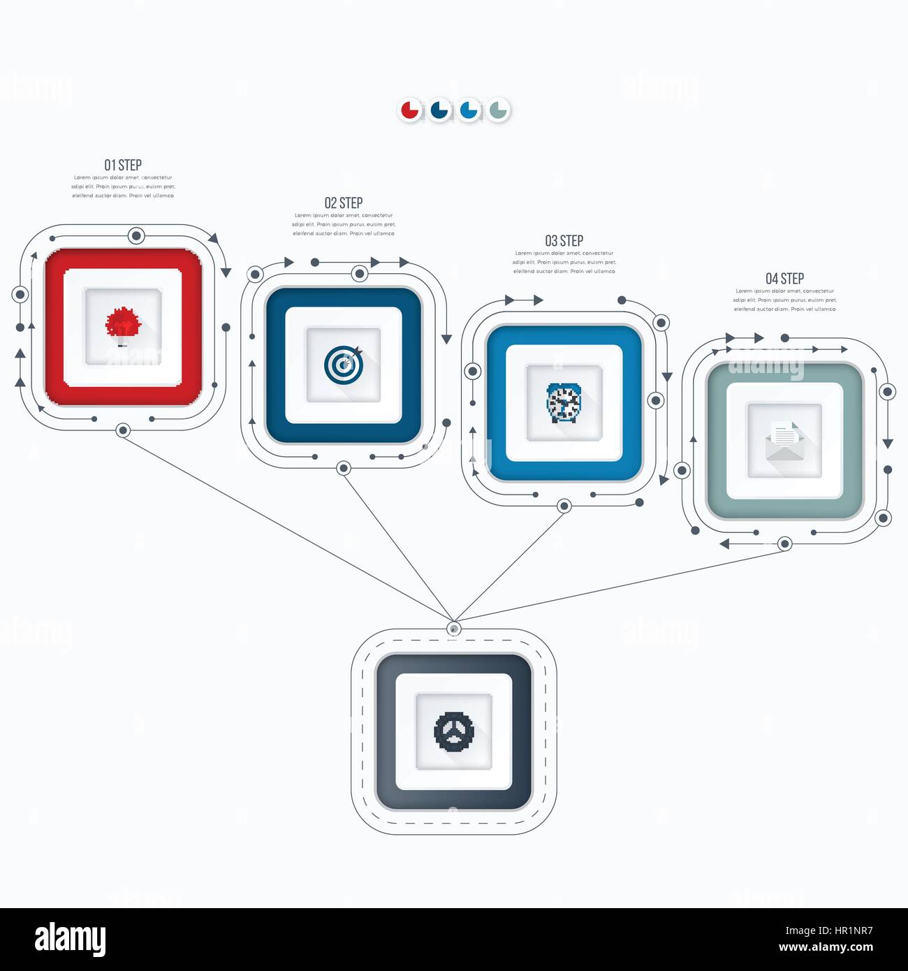 Infographics template four options with square Stock Vector Image & Art ...
