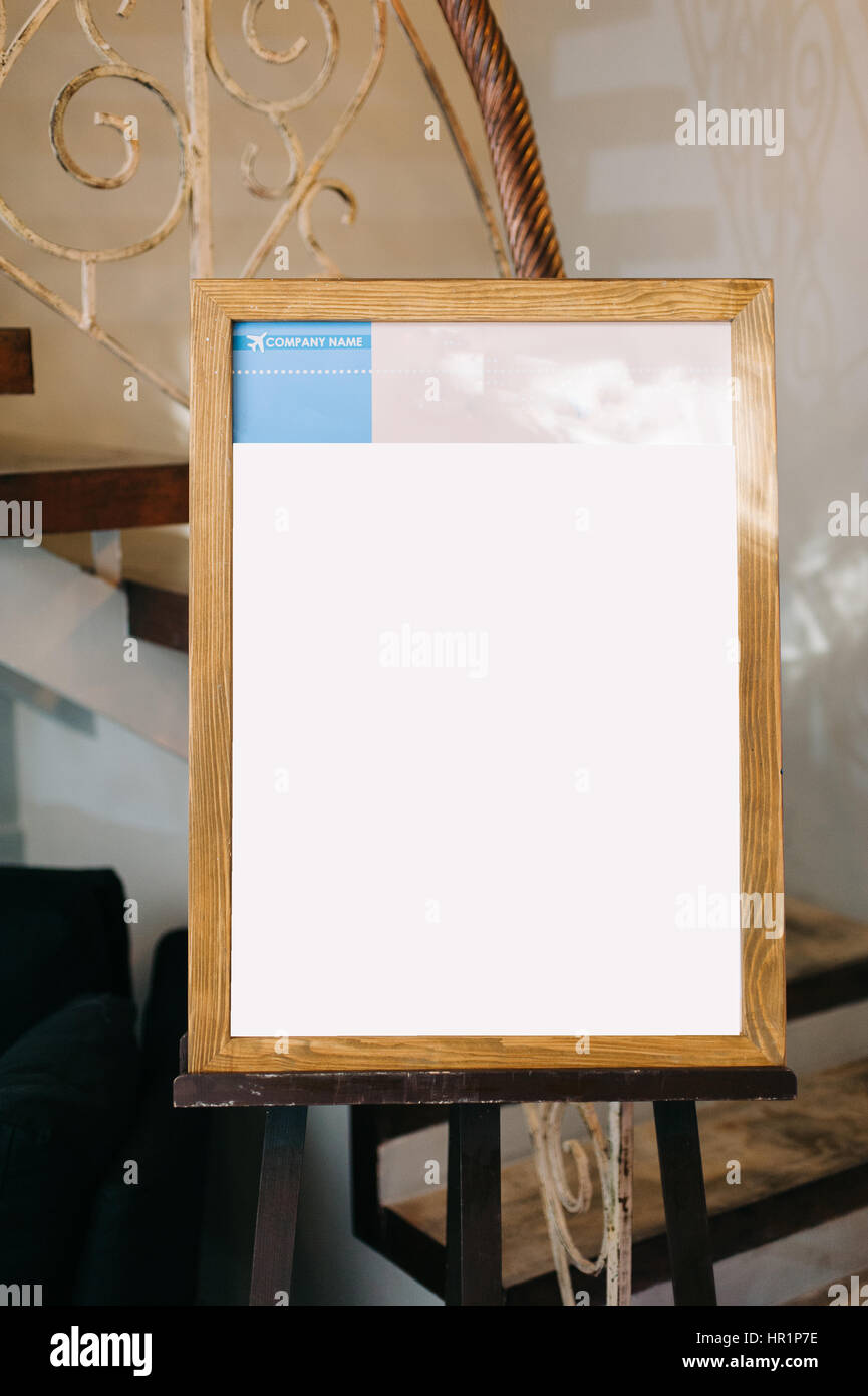 Wedding guest list on wooden easel Stock Photo Alamy