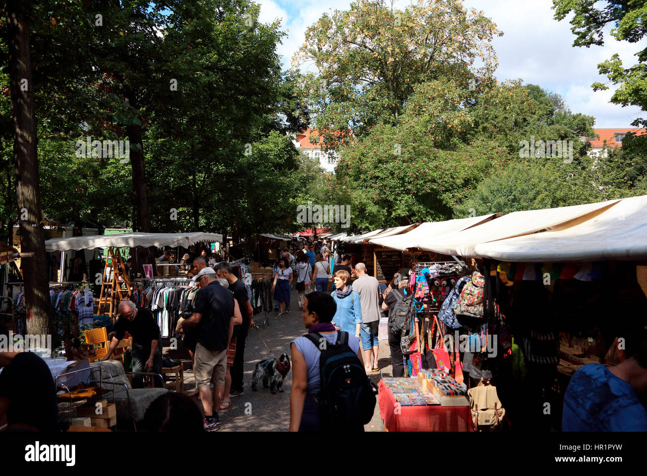 Berlin Boxhagener square flea market Stock Photo Alamy