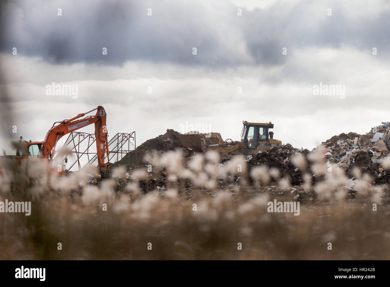 Workmen at Milton landfill site near Cambridge continuing to prepare