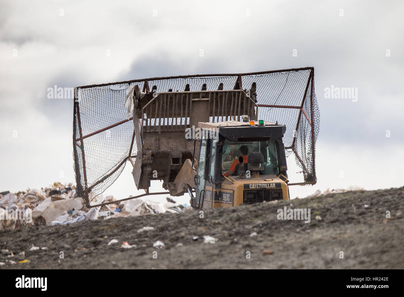 Workmen at Milton landfill site near Cambridge continuing to prepare