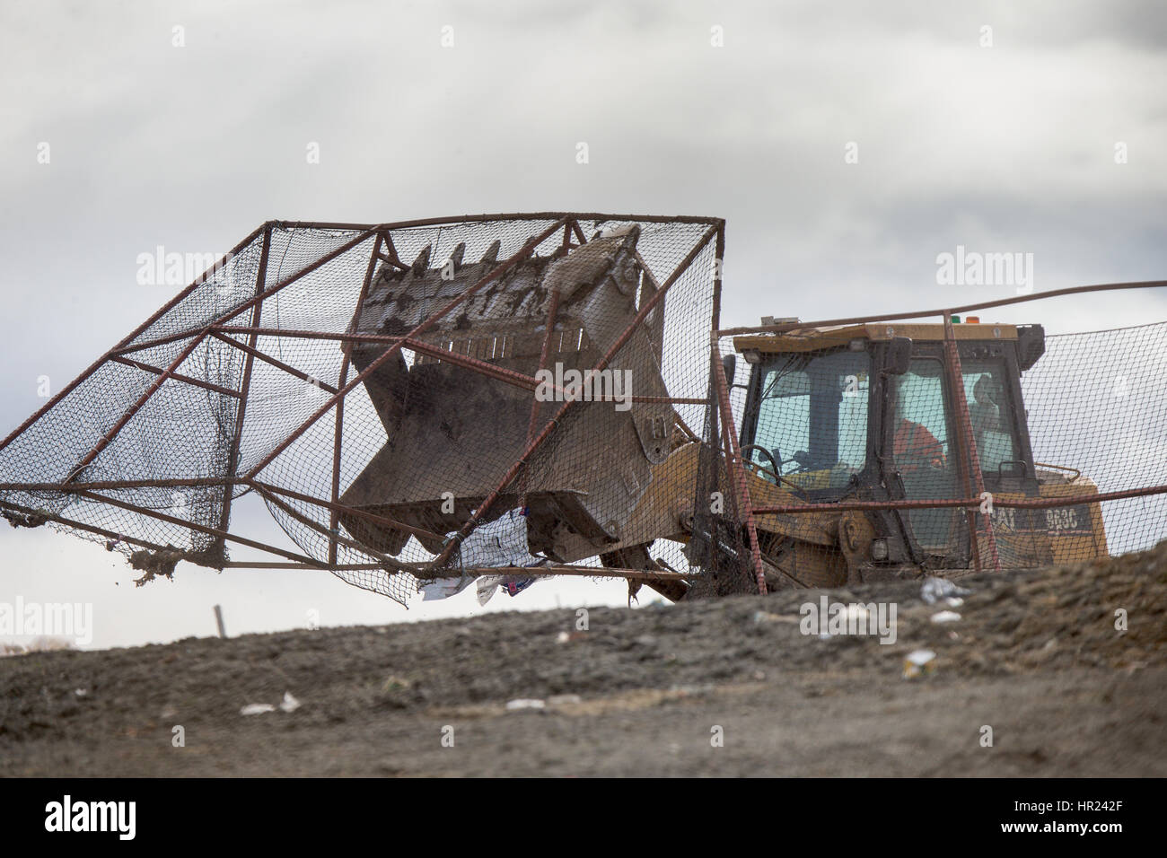 Workmen at Milton landfill site near Cambridge continuing to prepare