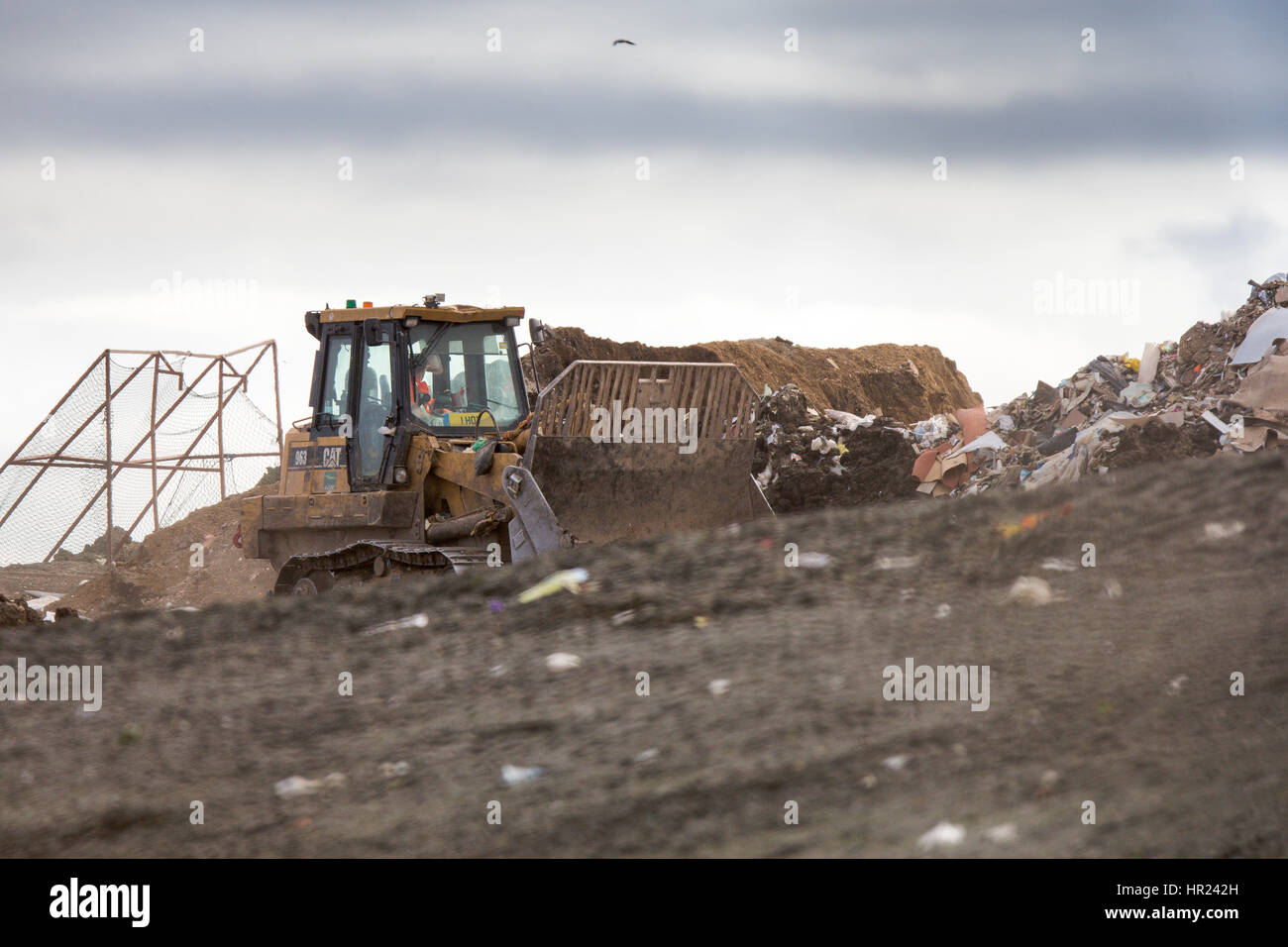 Workmen at Milton landfill site near Cambridge continuing to prepare