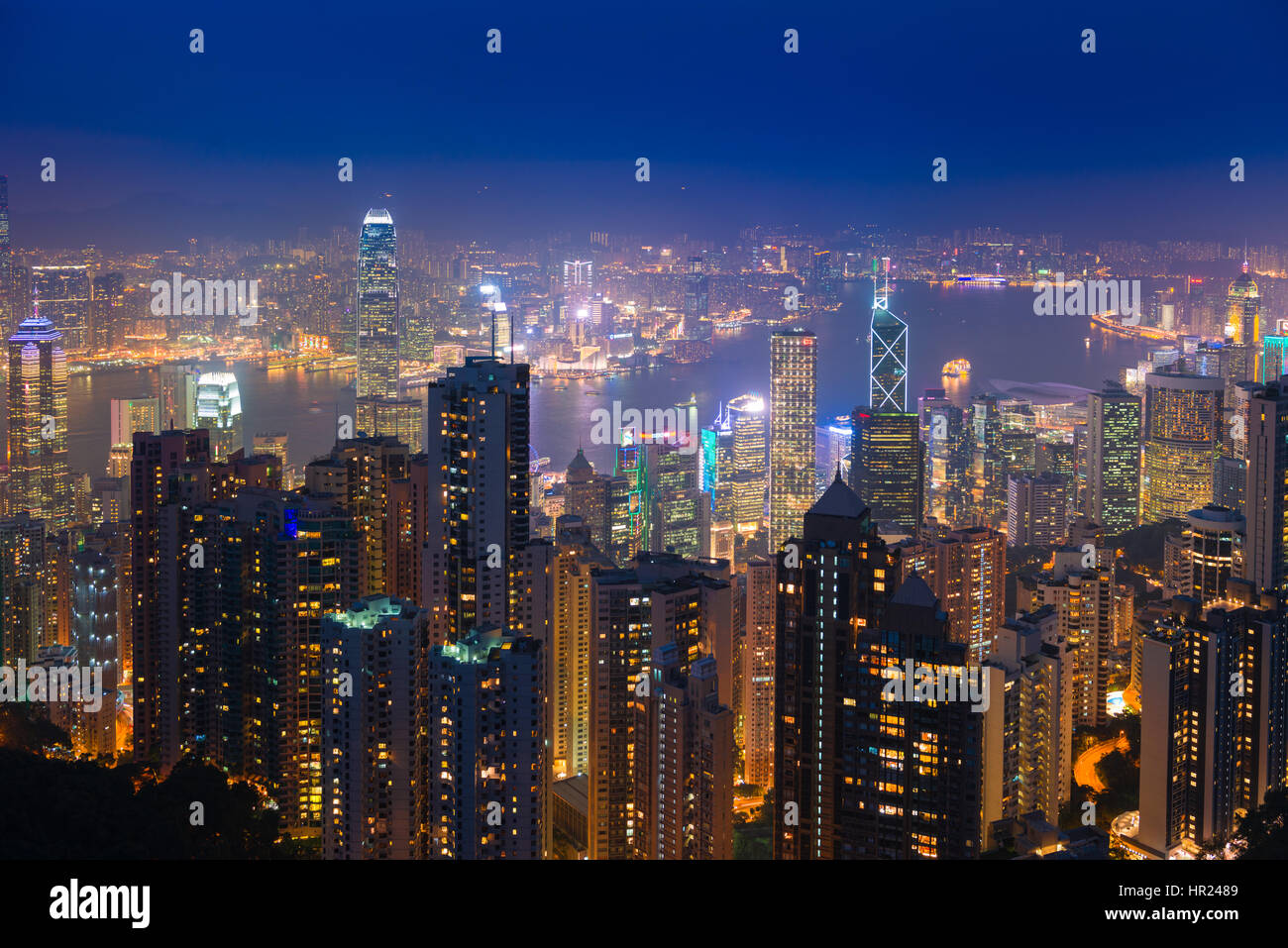 Stunning view of Hong Kong from Victoria Peak Stock Photo - Alamy