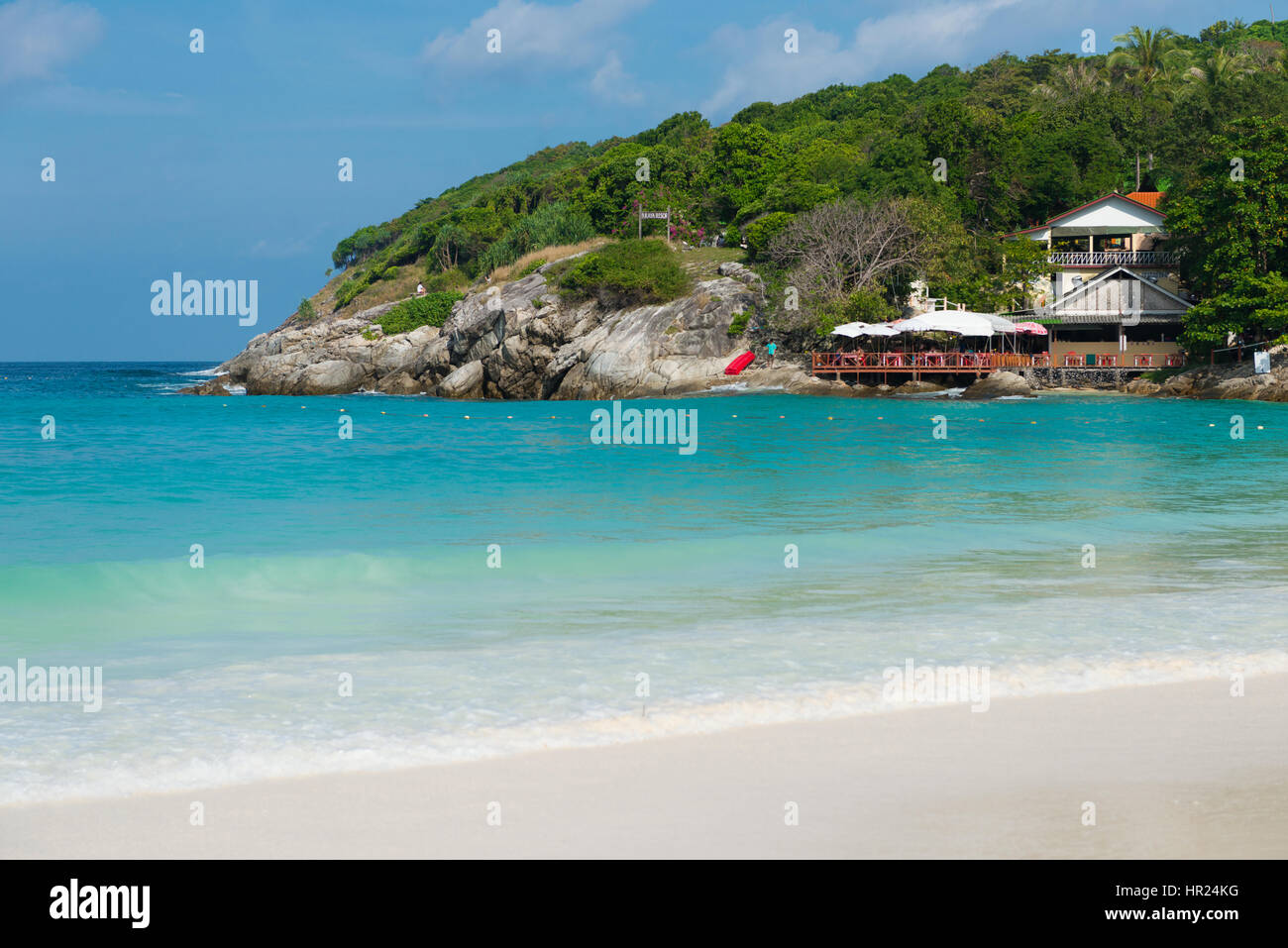 The restaurant of Raya Bungalow Resort On Raya Island, Thailand Stock Photo