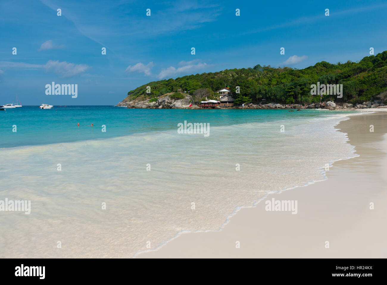Turquoise waters of Andaman sea on Patok bay, Raya island, Thailand Stock Photo