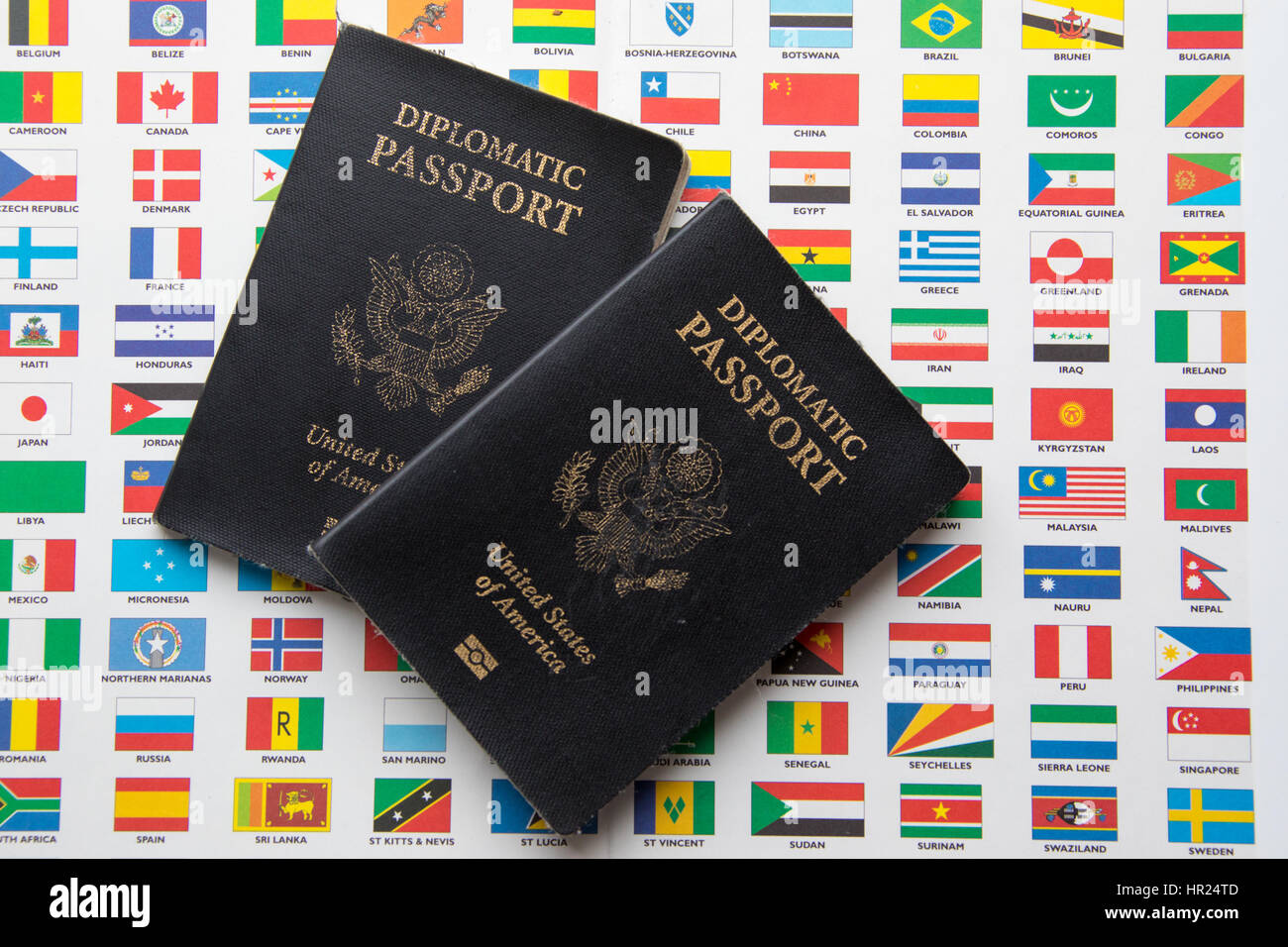 Diplomatic Passport of the United States of America Stock Photo