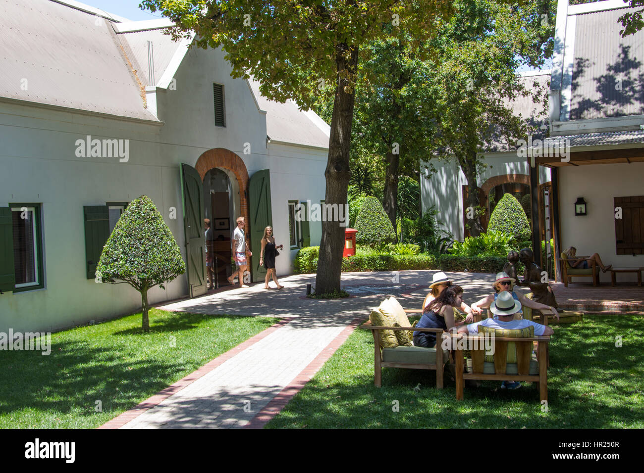 La Motte Winery, Franschhoek Valley, Cape Winelands, South Africa Stock Photo