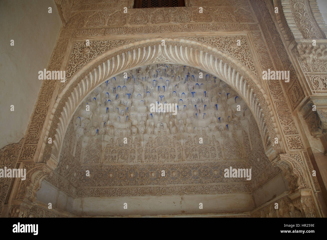 A roof in The castle of Al Hambra, Granada. Andalusien, Spain Stock Photo