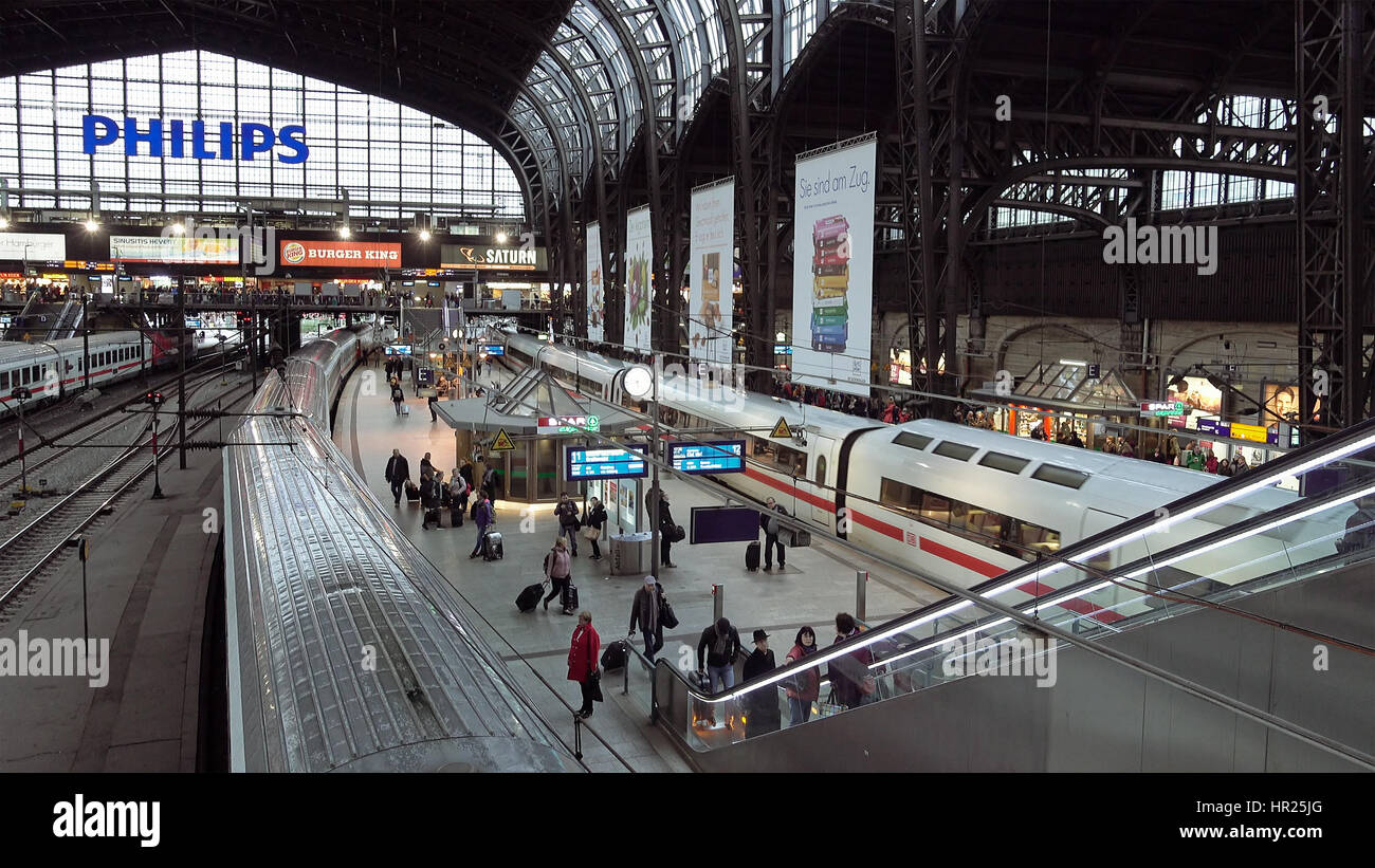 Berlin, Germany - October, 9, 2016: Railway station terminal in Berlin ...