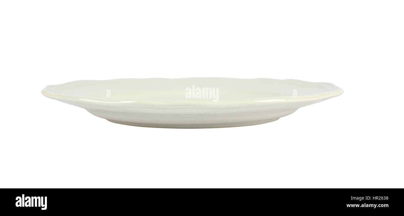 White fine porcelain plate isolated on white background Stock Photo - Alamy