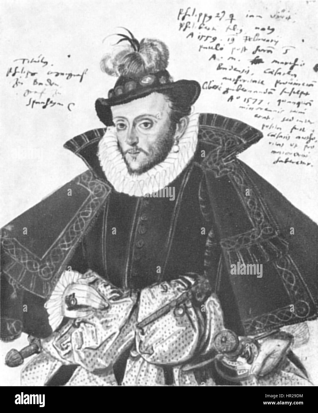 Philipp II von BadenBaden Stock Photo Alamy