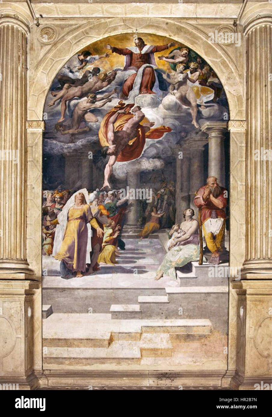 Pellegrino Tibaldi - Annunciation of the Birth of John the Baptist - WGA22240 Stock Photo