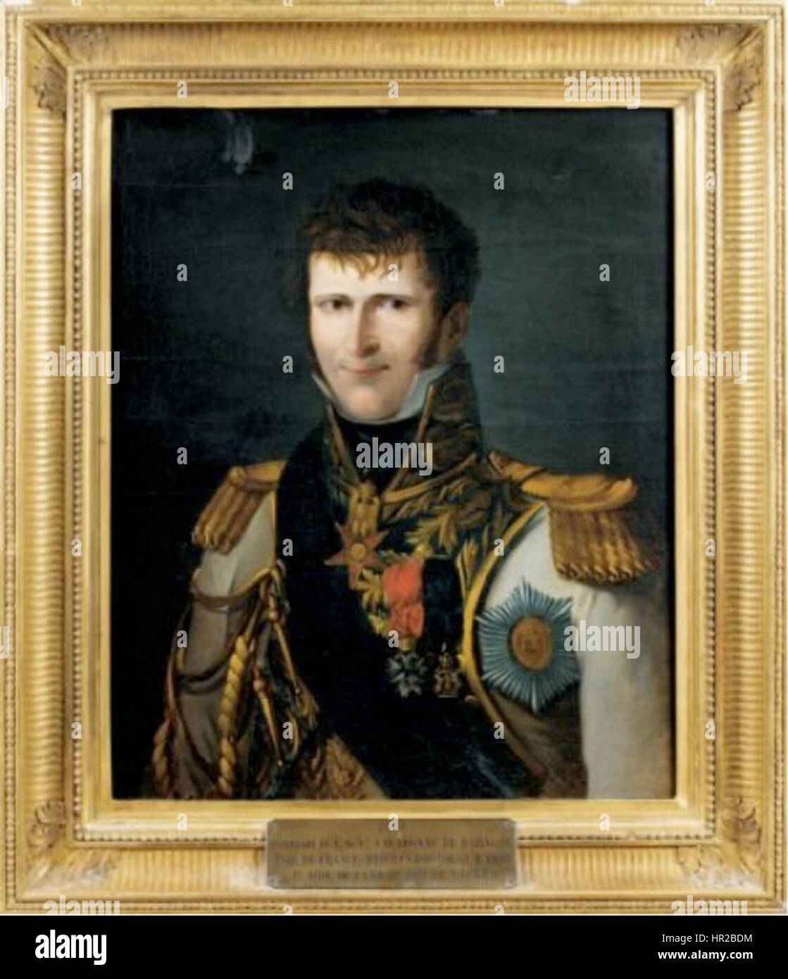 This portrait of Jacques Marie Cavaignac de Baragne, painted by an unknown artist, captures the dignified presence of the French military figure. It reflects the formal, serious tone of the period, highlighting Cavaignac's role and importance in French history. Stock Photo