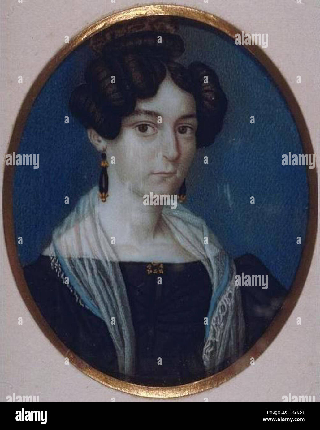 Portrait of Marie-Louise Josephte Harwood (1803-1869) Stock Photo