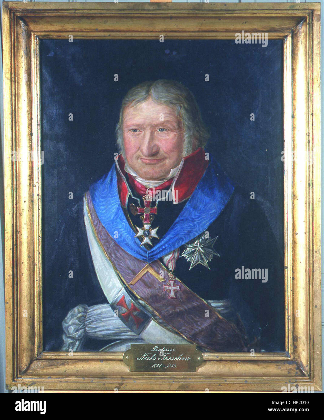 Niels Treschow malt av August Eiebakke - kopi etter original av Jacob Munch - Eidsvoll 1814 -EM.00681 Stock Photo