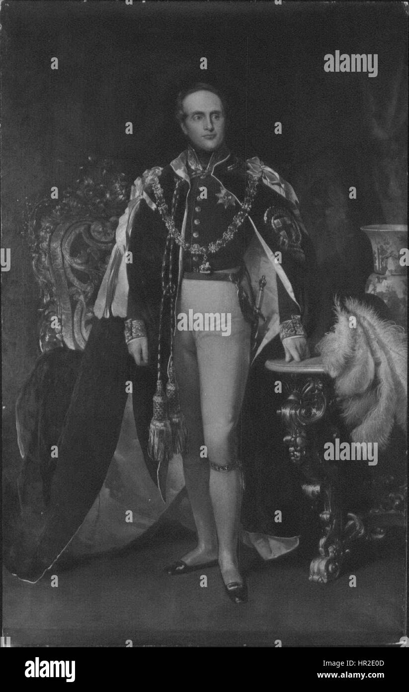 Portrait of Frederick August II, King of Saxony in Garter ceremonial ...