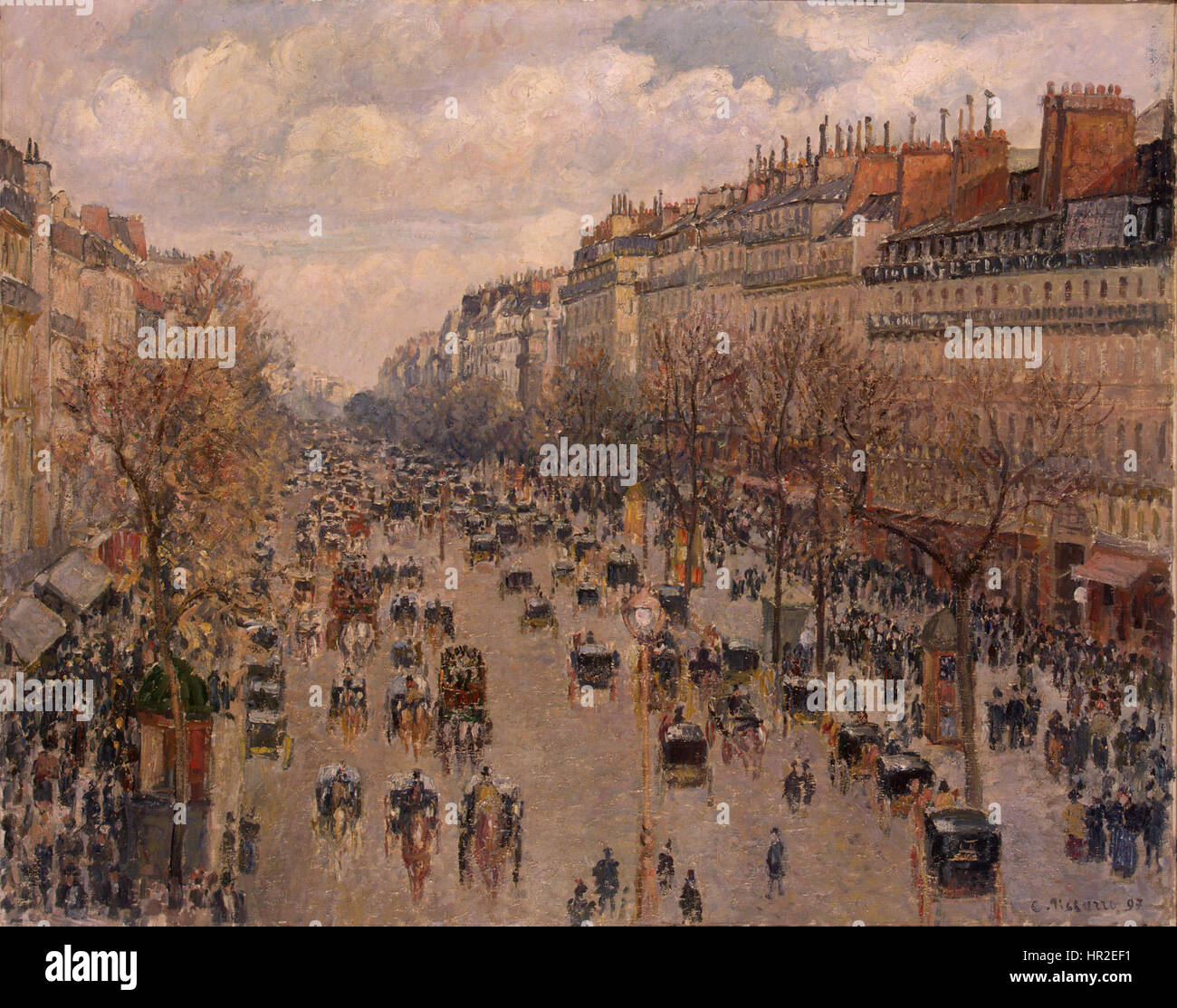 Camille Pissarro - Boulevard Montmartre - 1897 - Eremitage Stock Photo