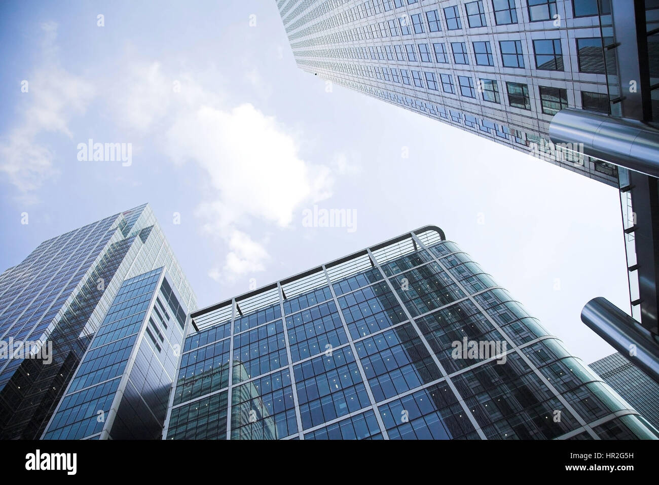 corporate buildings towards the sky in canary wharf 3 Stock Photo - Alamy