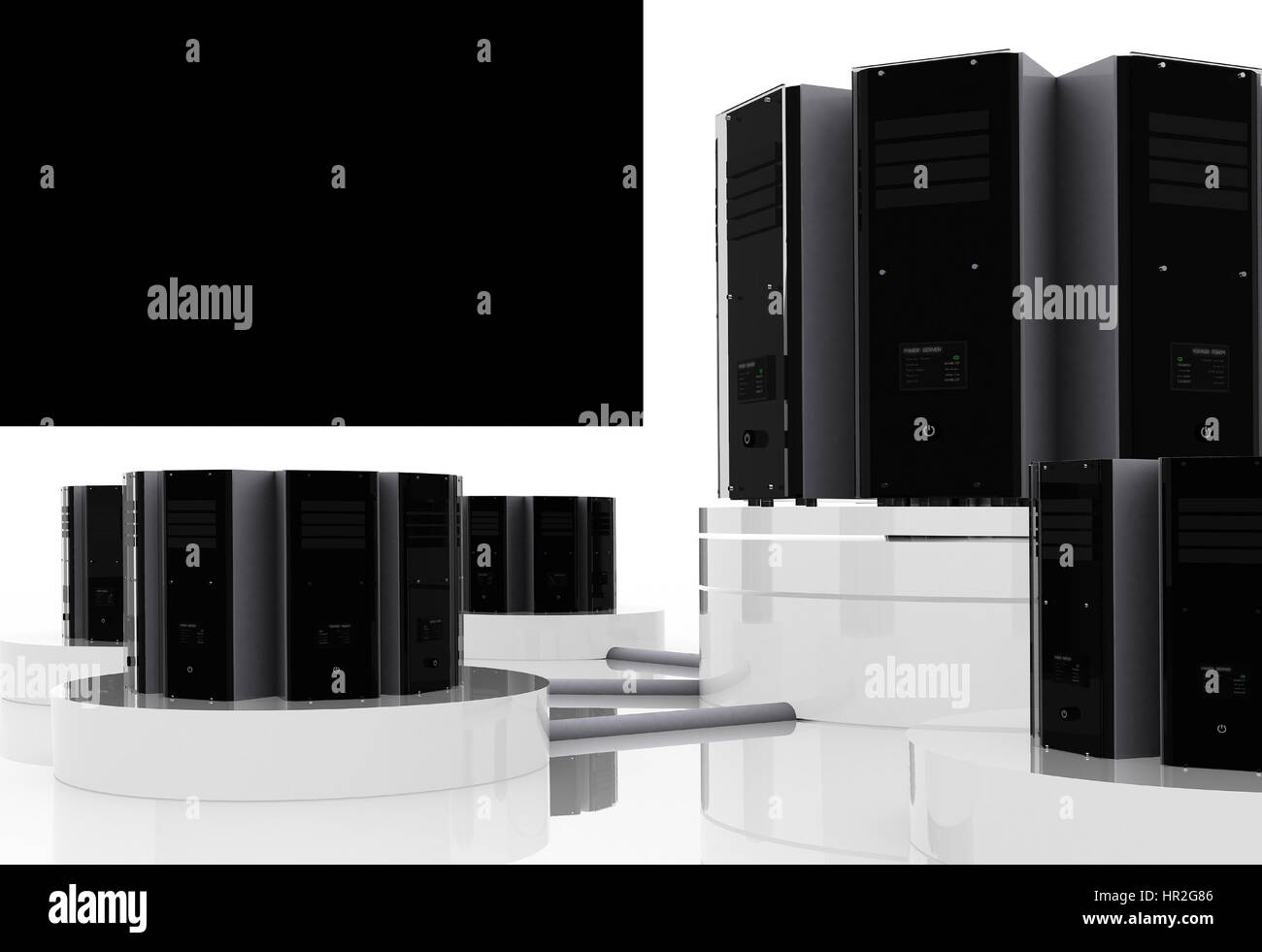 abstract computer network in 3d over a white background Stock Photo - Alamy