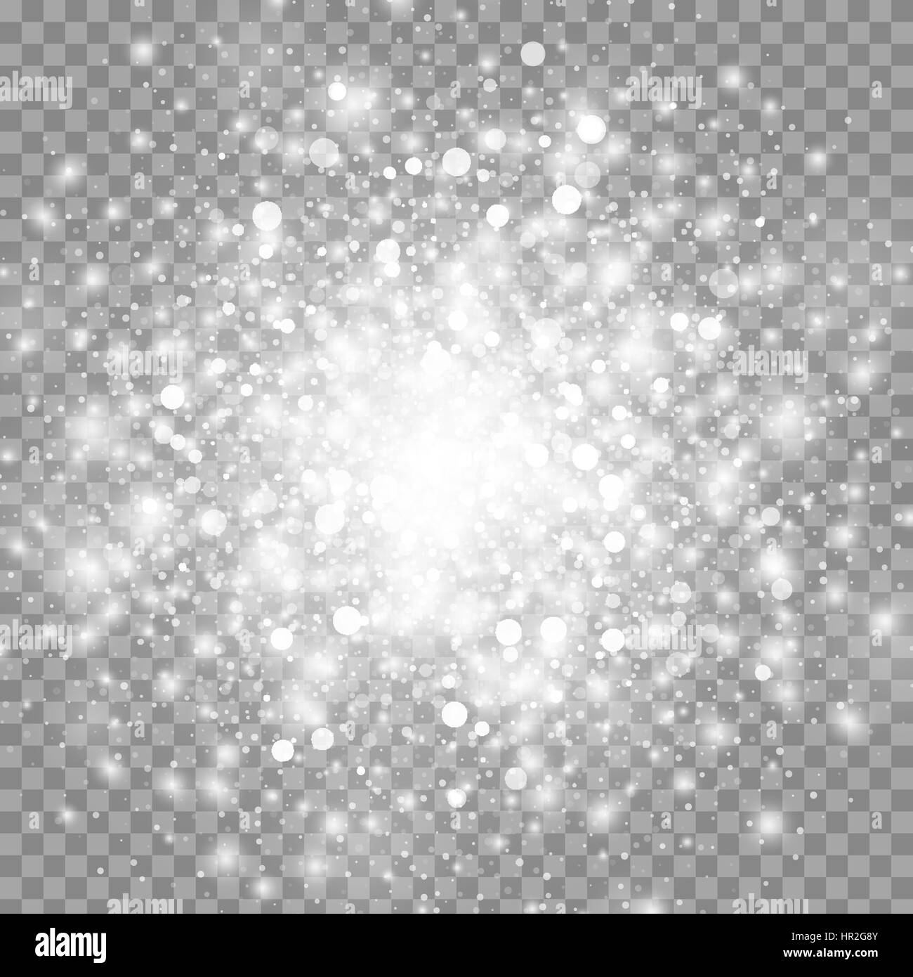Vecteur Stock Sparkling magic light effect isolated on black background