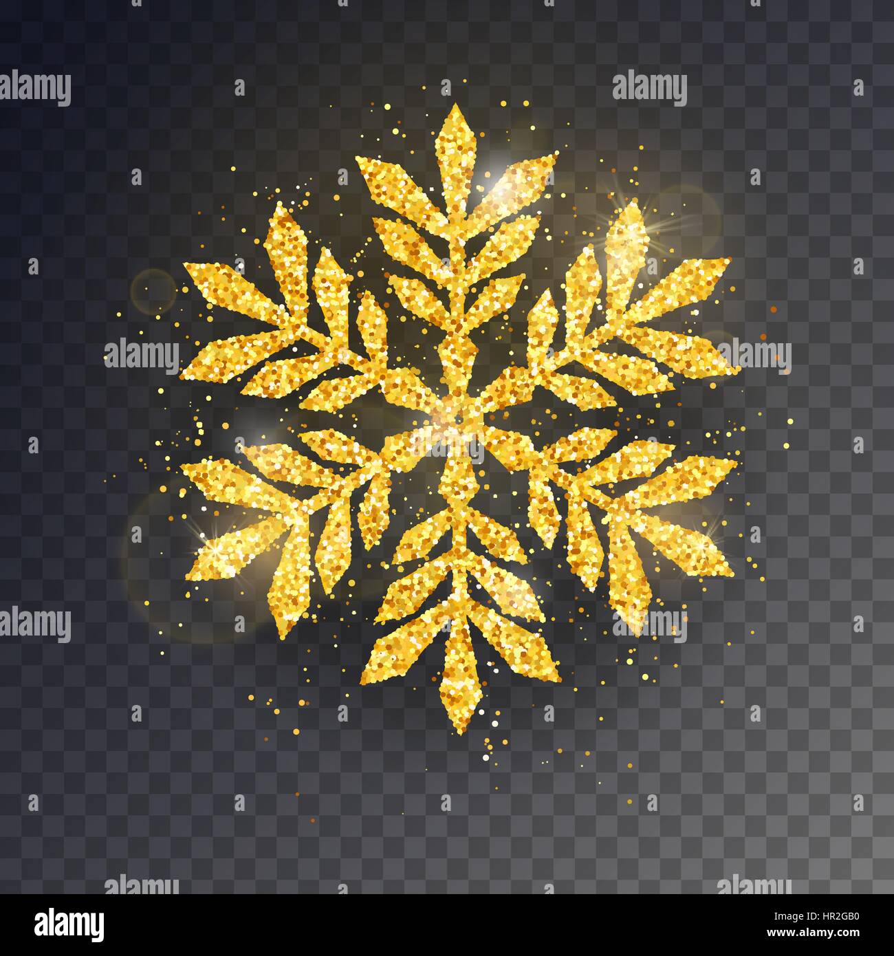 Vector Christmas New Year greeting card with sparkling glitter golden ...