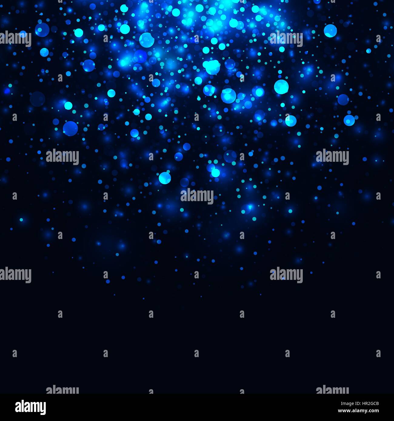 Vector blue glowing light glitter background. Christmas magic lights ...