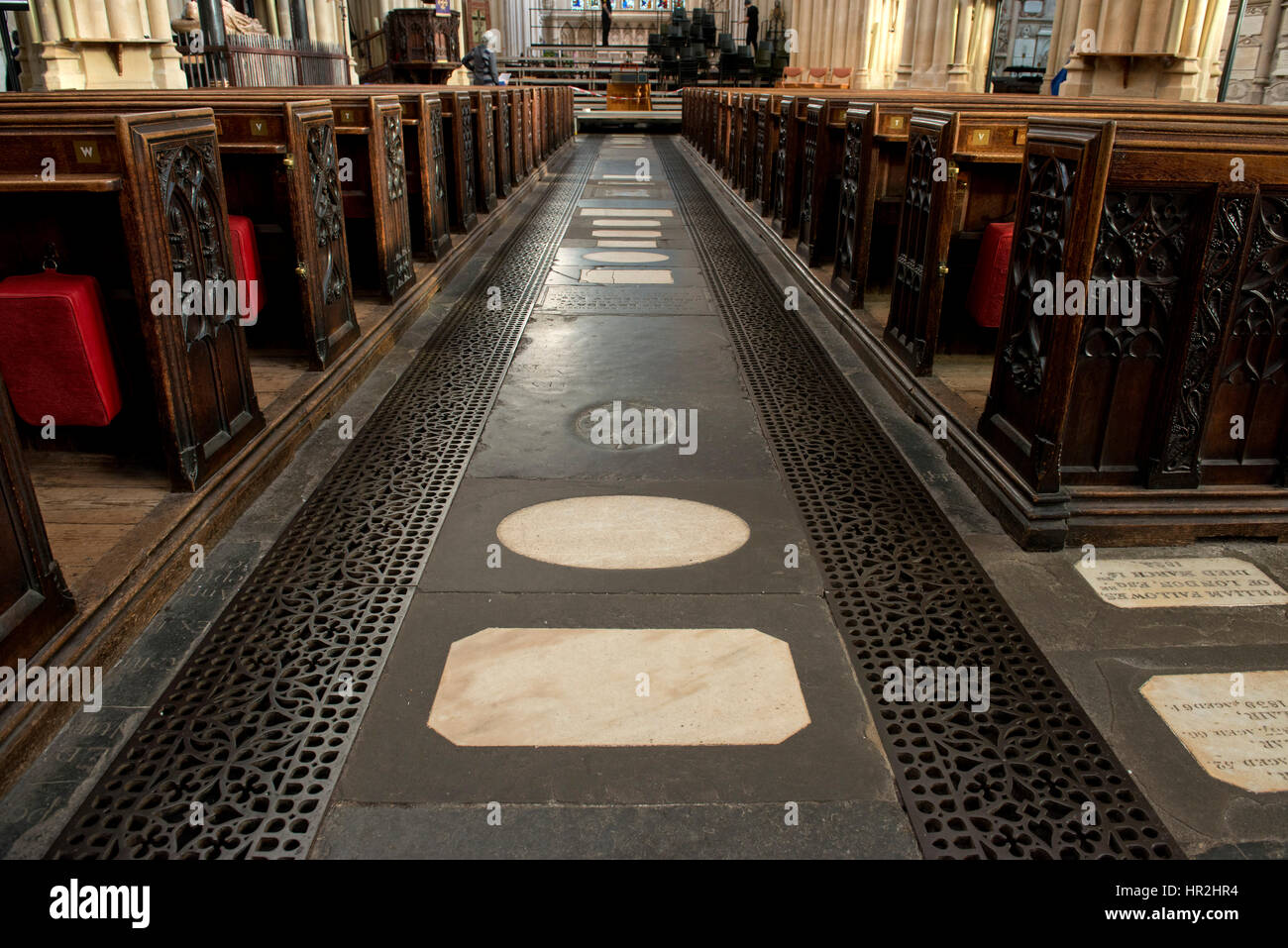 Bath Abbey Footprint Project showing general views and damaged areas of ...