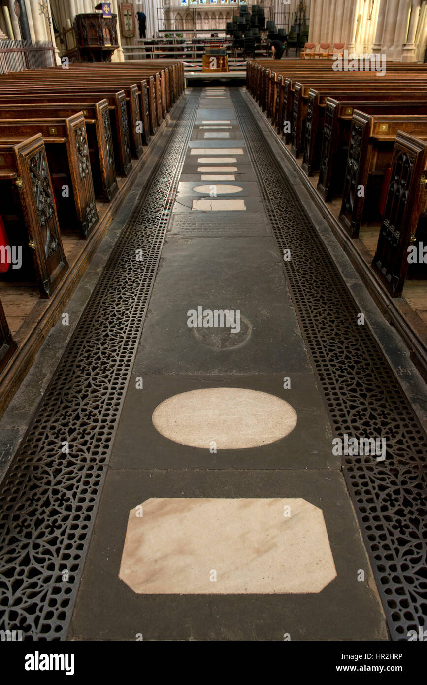 Bath Abbey Footprint Project showing general views and damaged areas of ...