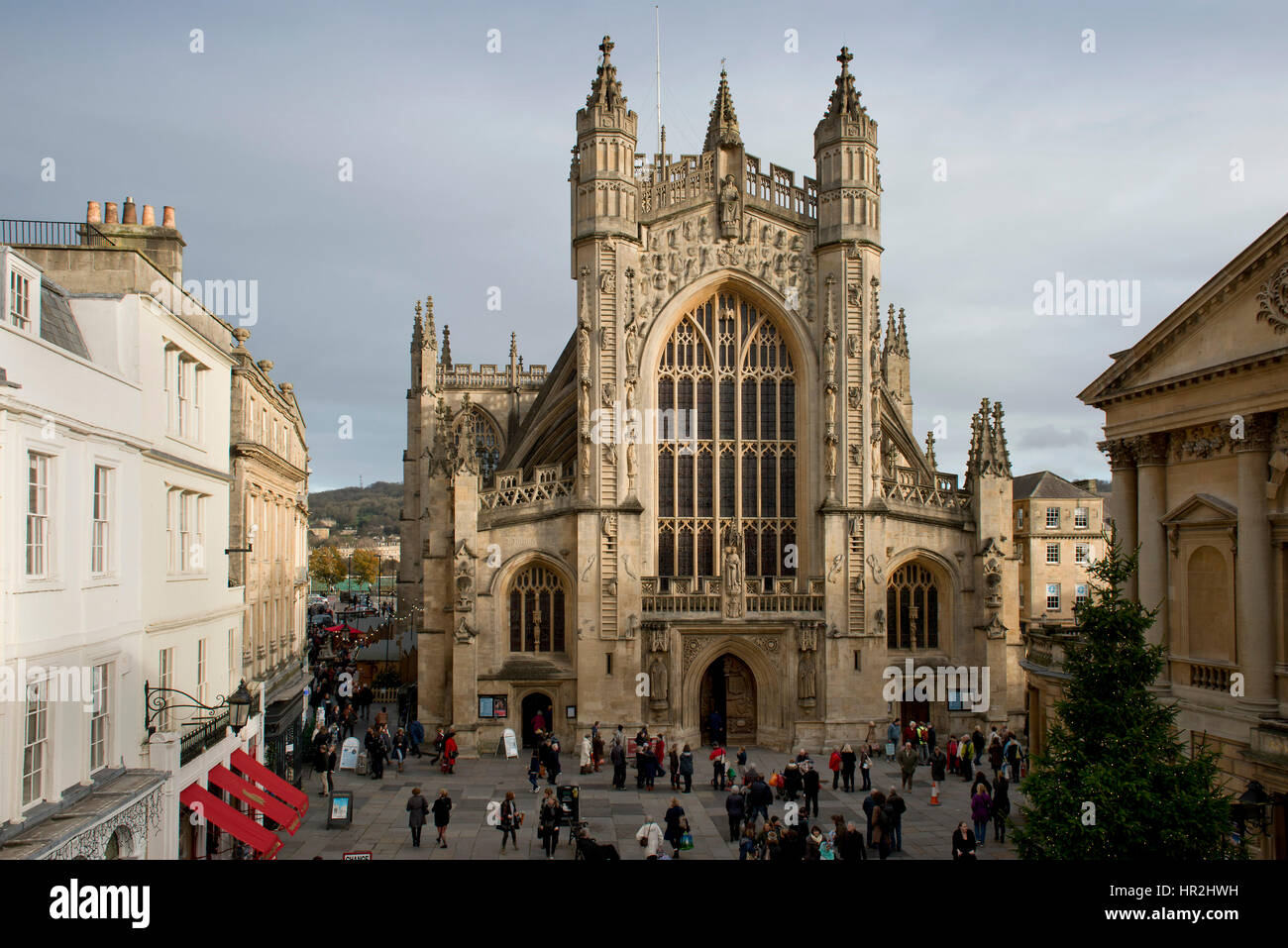 Bath Abbey Footprint Project showing general views and damaged areas of ...